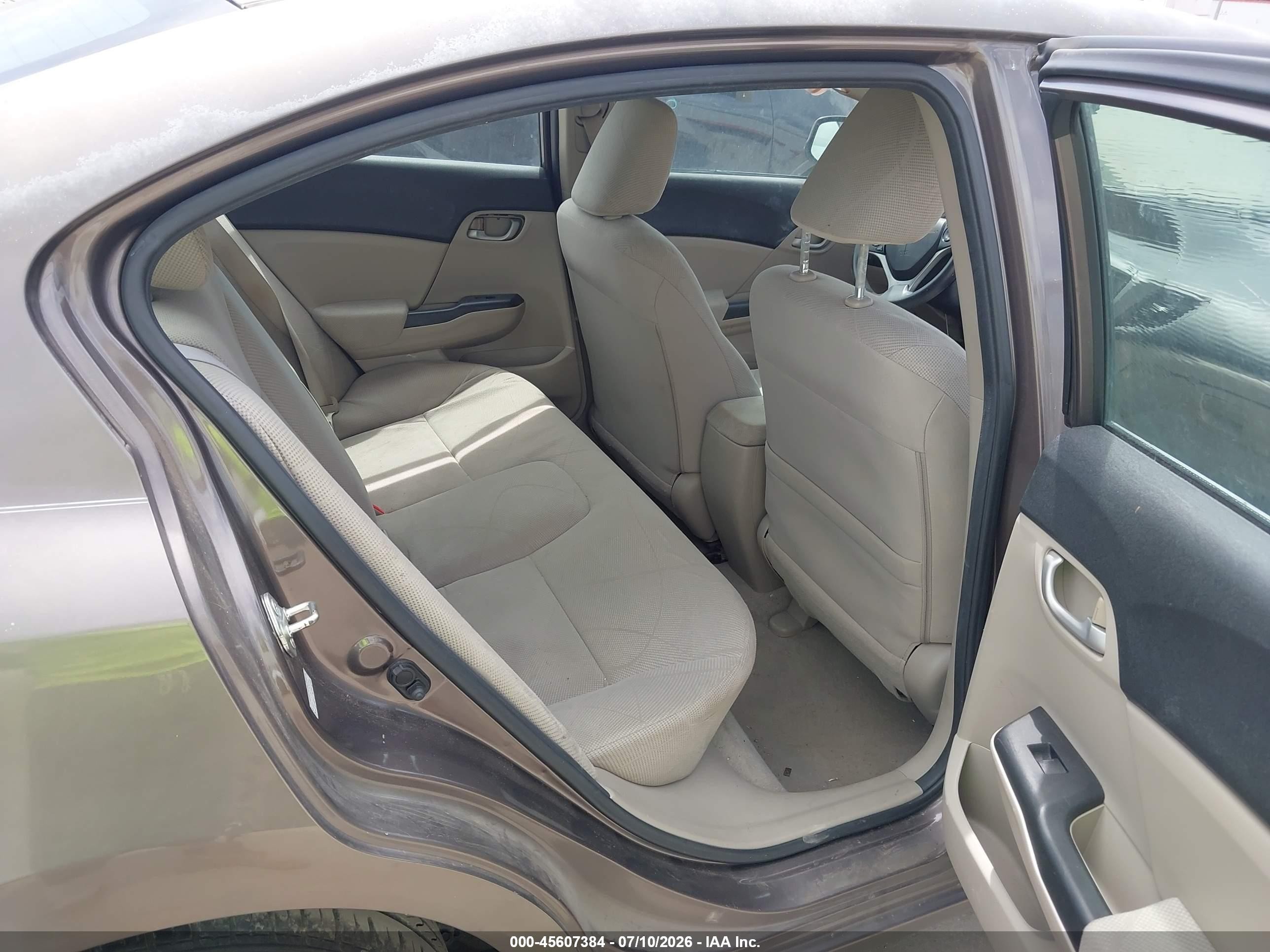 2012 Honda Civic Lx Brown vin: 2HGFB2F5XCH524566