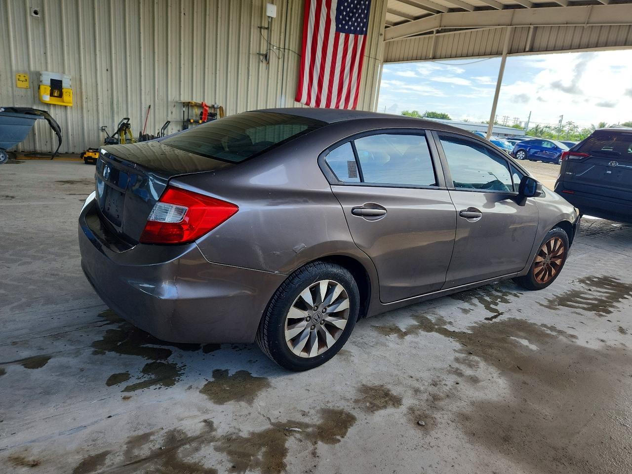 2012 Honda Civic Lx Gray vin: 2HGFB2F5XCH529489
