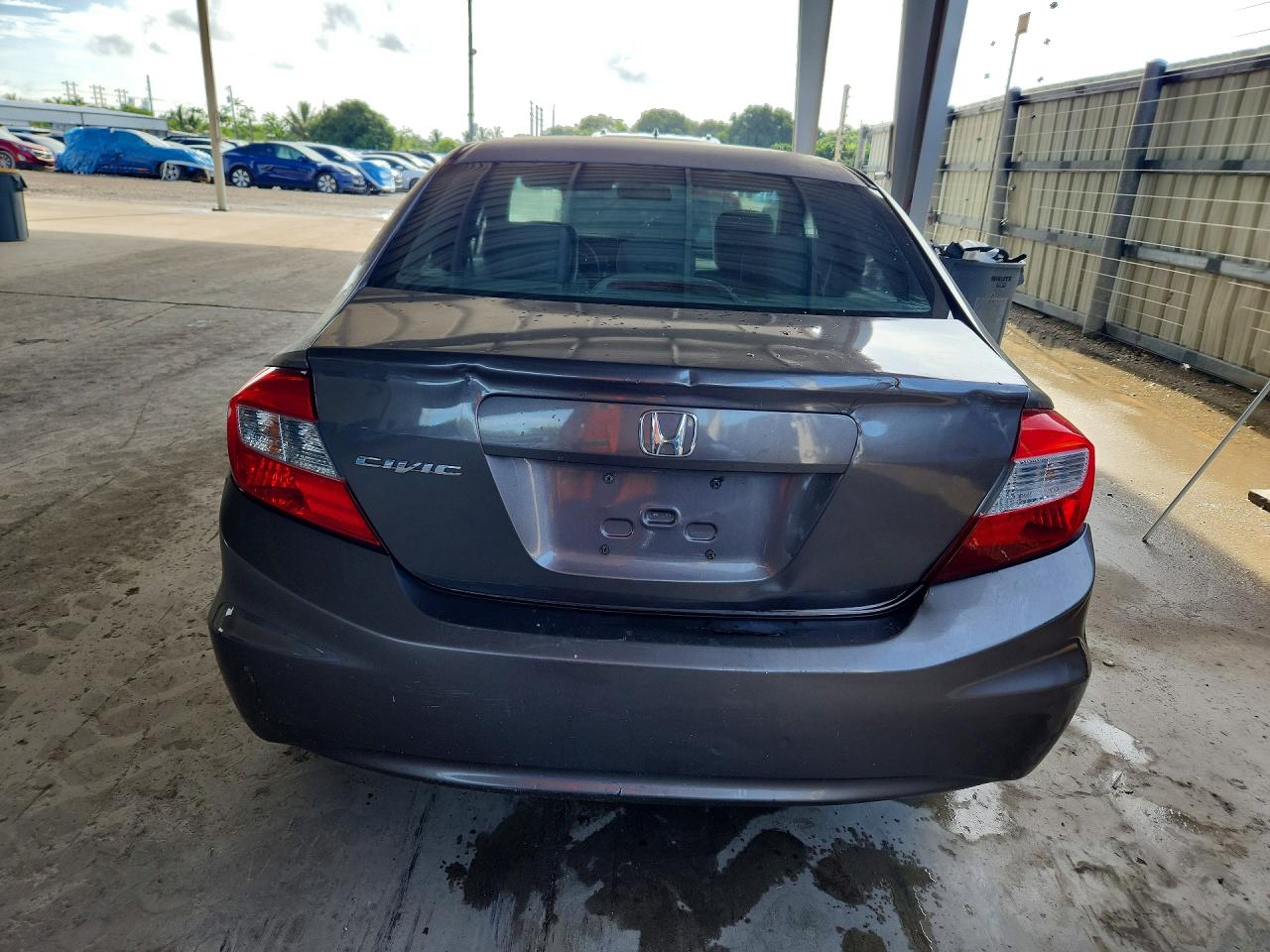 2012 Honda Civic Lx Gray vin: 2HGFB2F5XCH529489