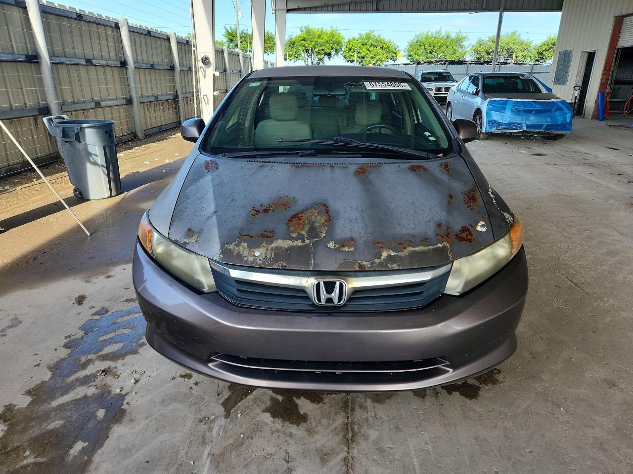 2012 Honda Civic Lx Gray vin: 2HGFB2F5XCH529489
