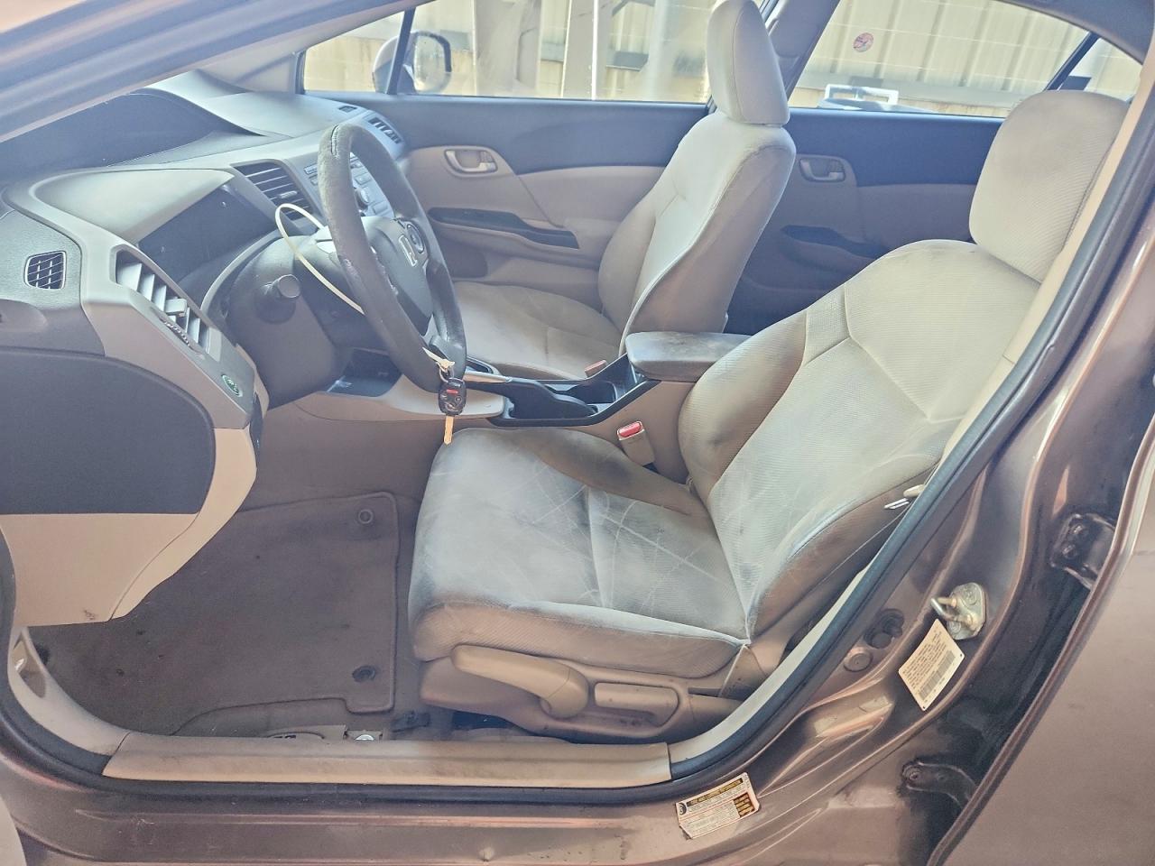 2012 Honda Civic Lx Gray vin: 2HGFB2F5XCH529489