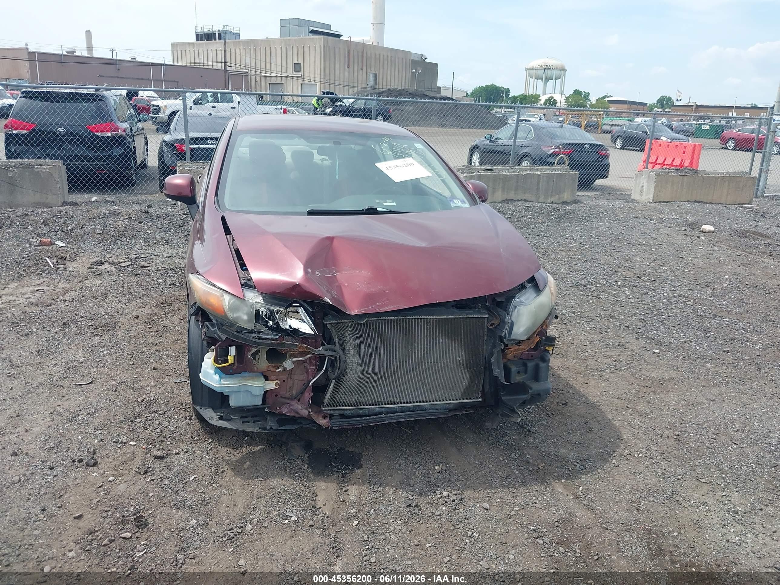 2012 Honda Civic Lx Бордовый vin: 2HGFB2F5XCH533459