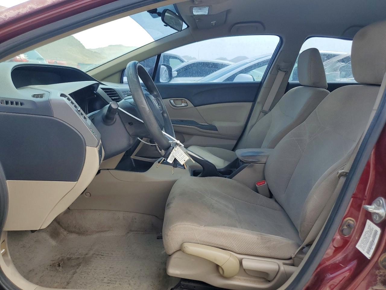 2012 Honda Civic Lx Burgundy vin: 2HGFB2F5XCH540833