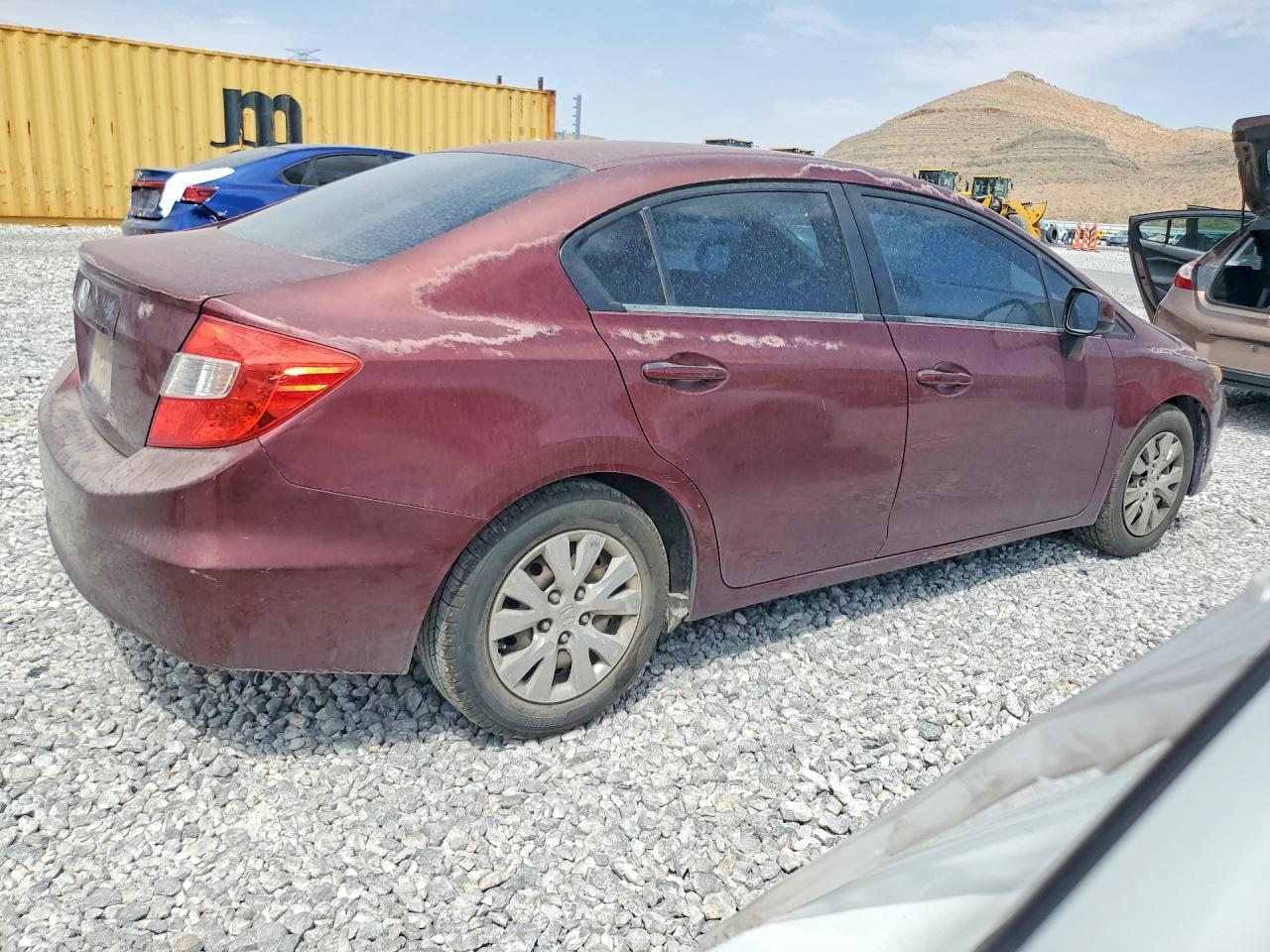 2012 Honda Civic Lx Burgundy vin: 2HGFB2F5XCH540833