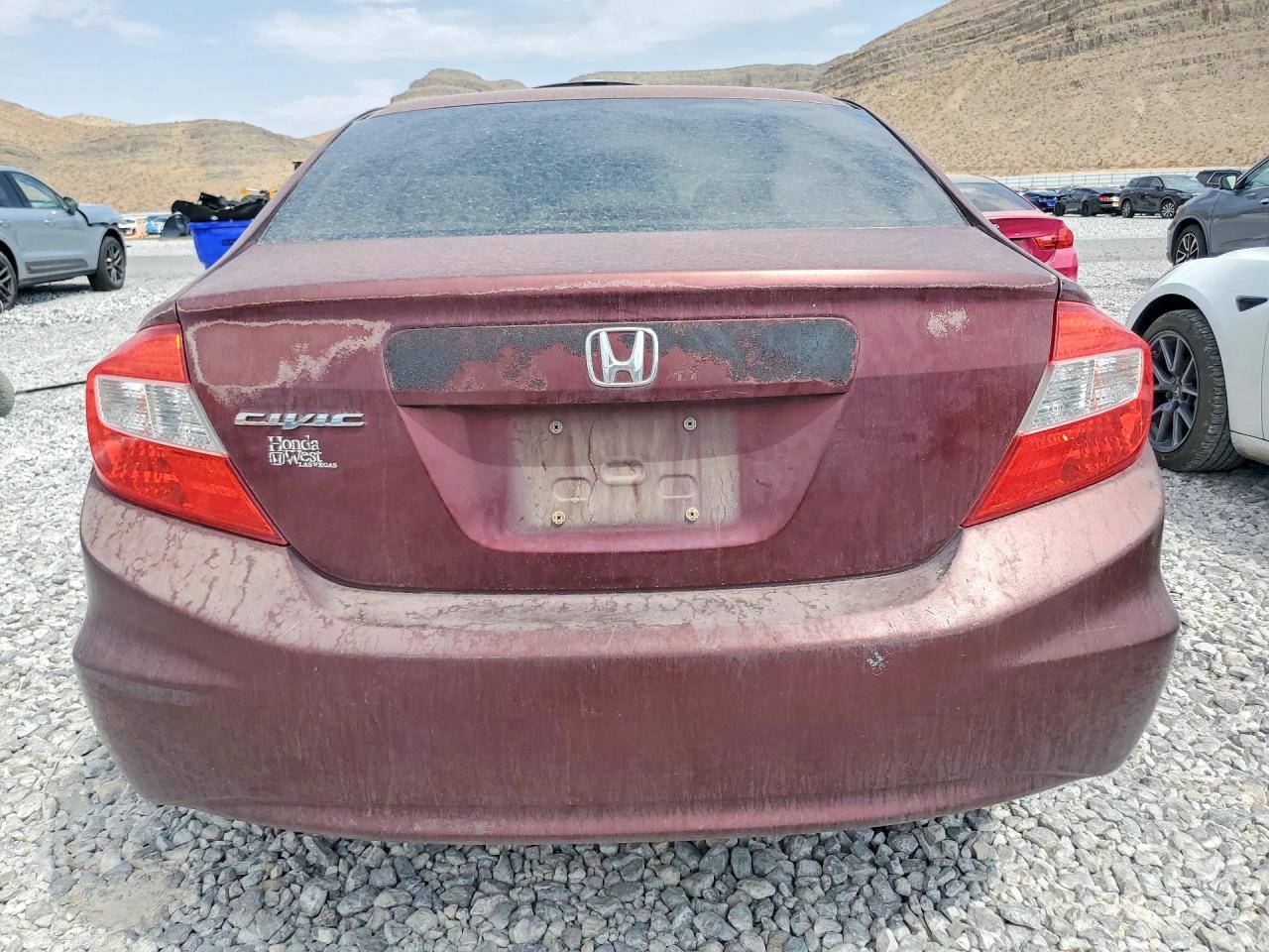 2012 Honda Civic Lx Burgundy vin: 2HGFB2F5XCH540833