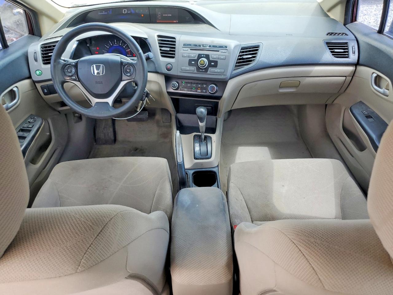 2012 Honda Civic Lx Burgundy vin: 2HGFB2F5XCH540833