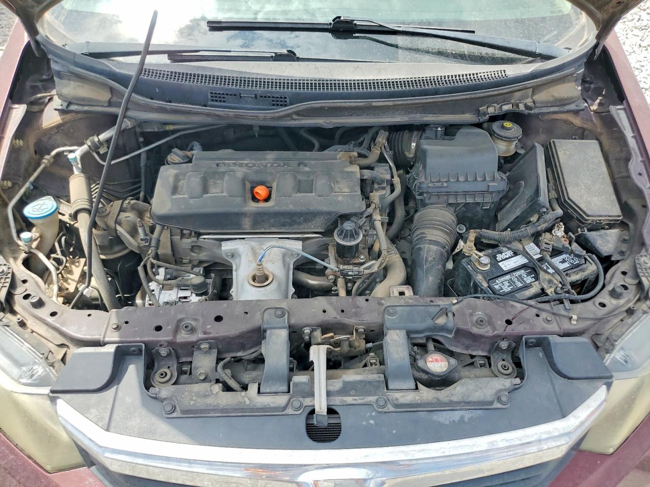 2012 Honda Civic Lx Burgundy vin: 2HGFB2F5XCH540833