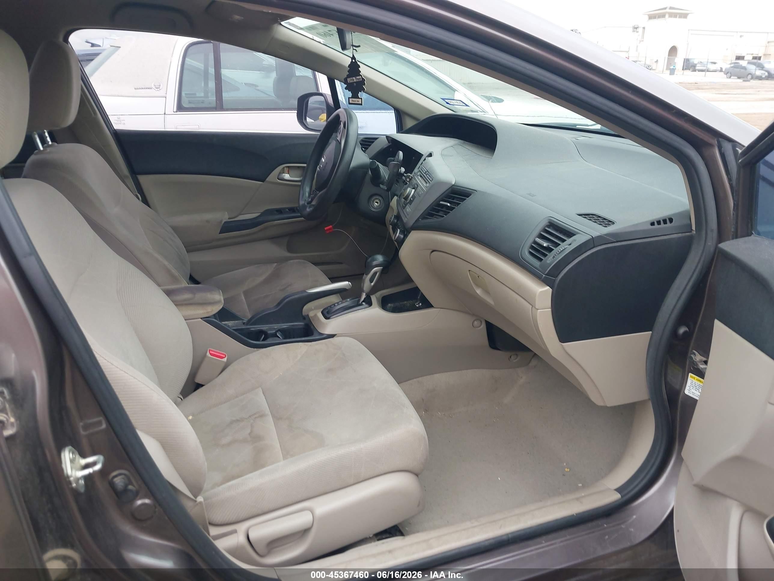 2012 Honda Civic Lx Серый vin: 2HGFB2F5XCH541674