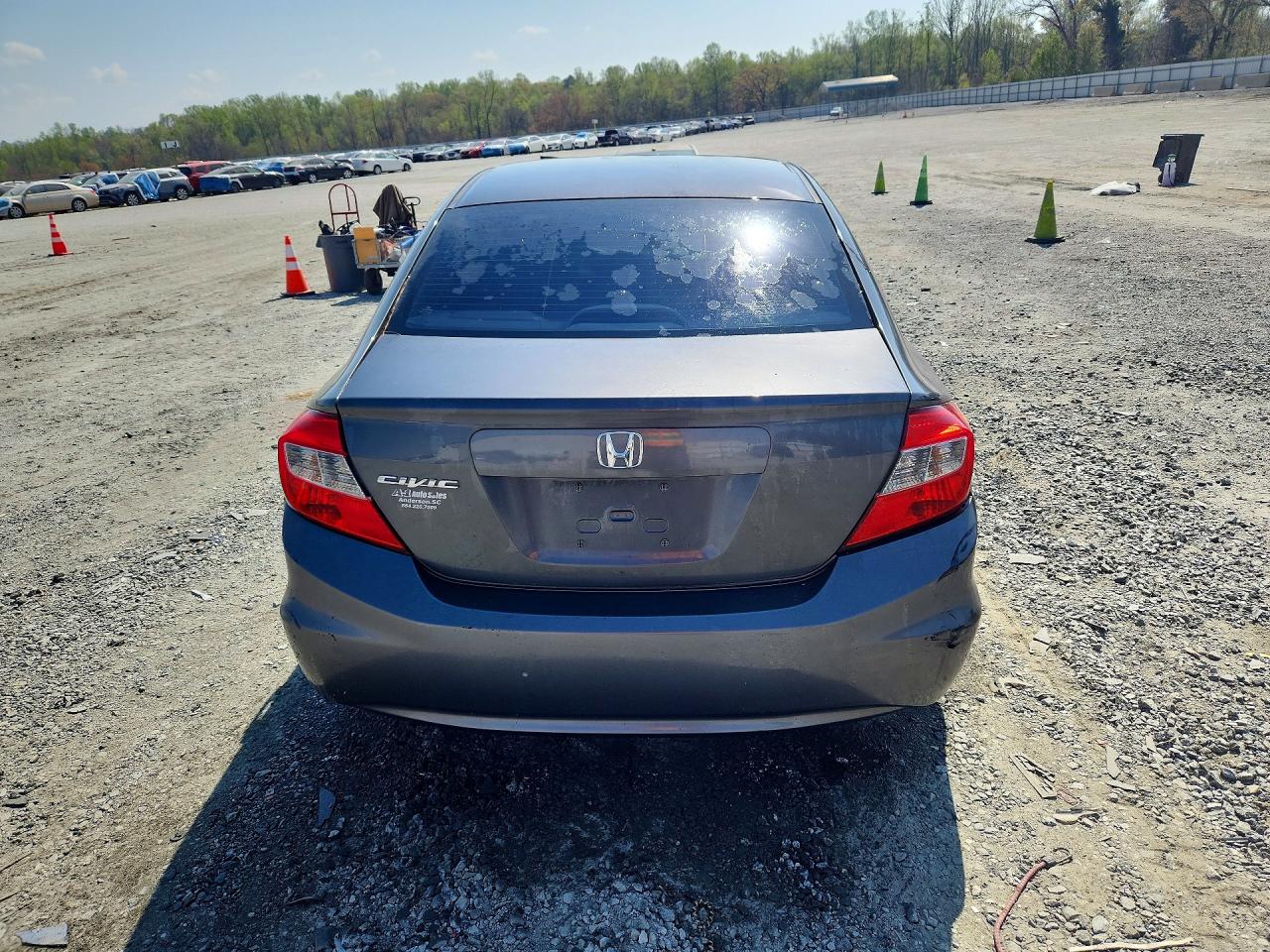 2012 Honda Civic Lx Gray vin: 2HGFB2F5XCH566591
