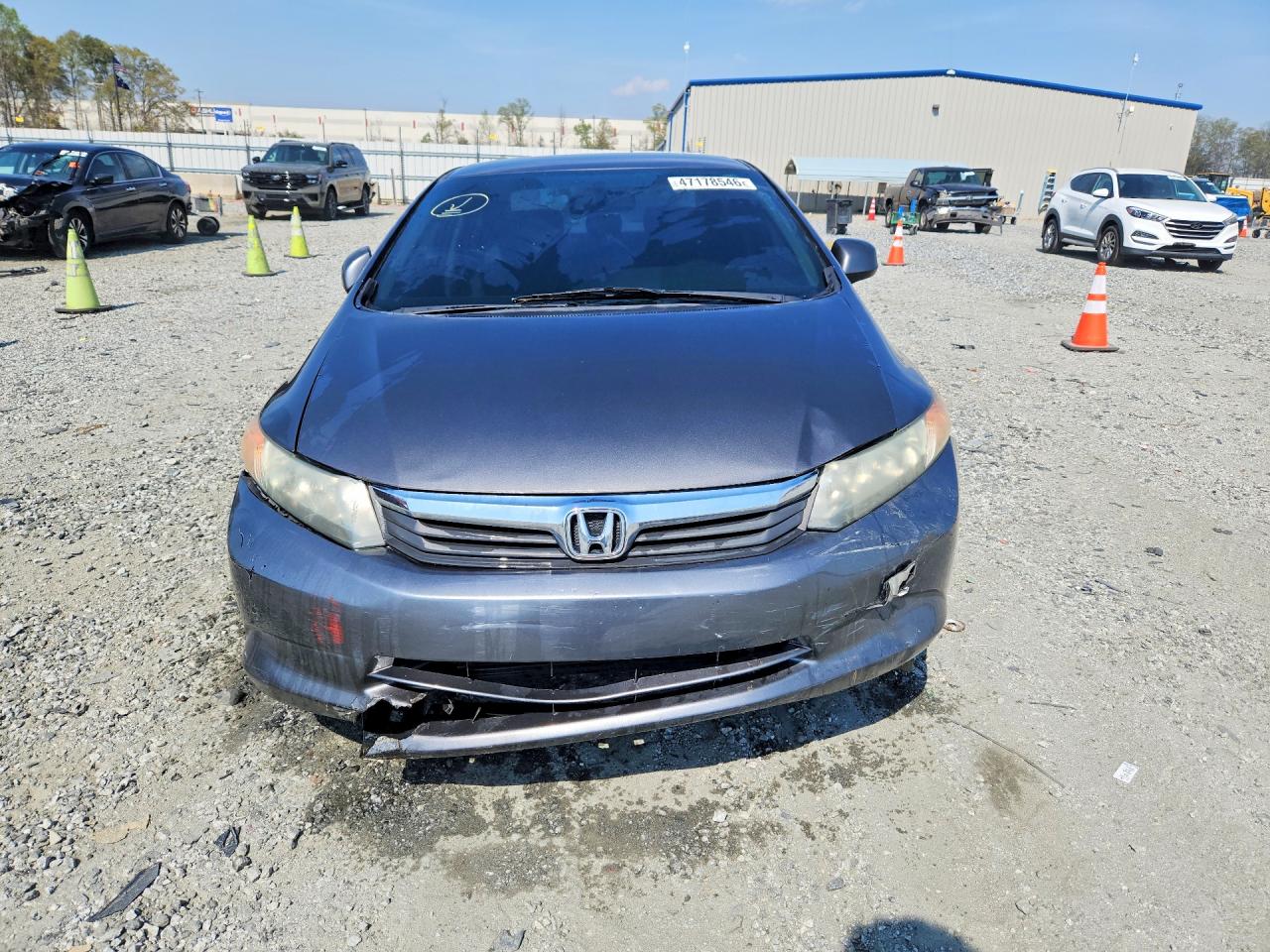 2012 Honda Civic Lx Gray vin: 2HGFB2F5XCH566591