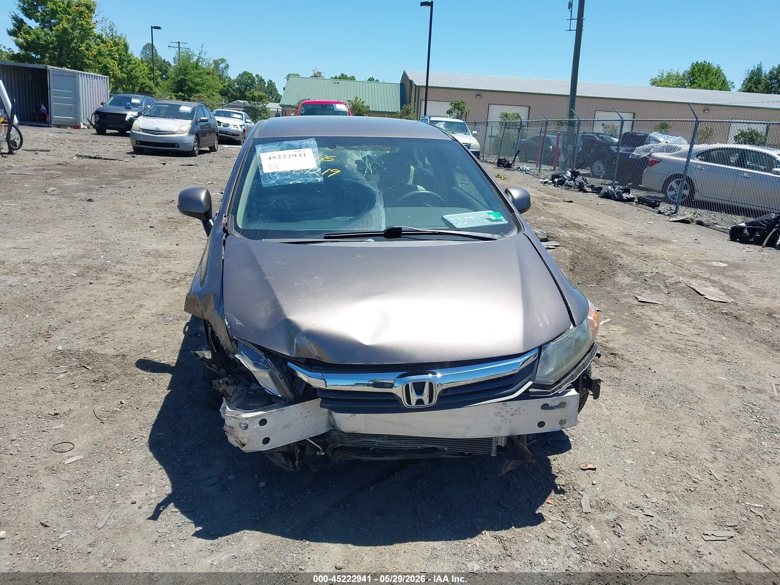2012 Honda Civic Lx Gray vin: 2HGFB2F5XCH581219