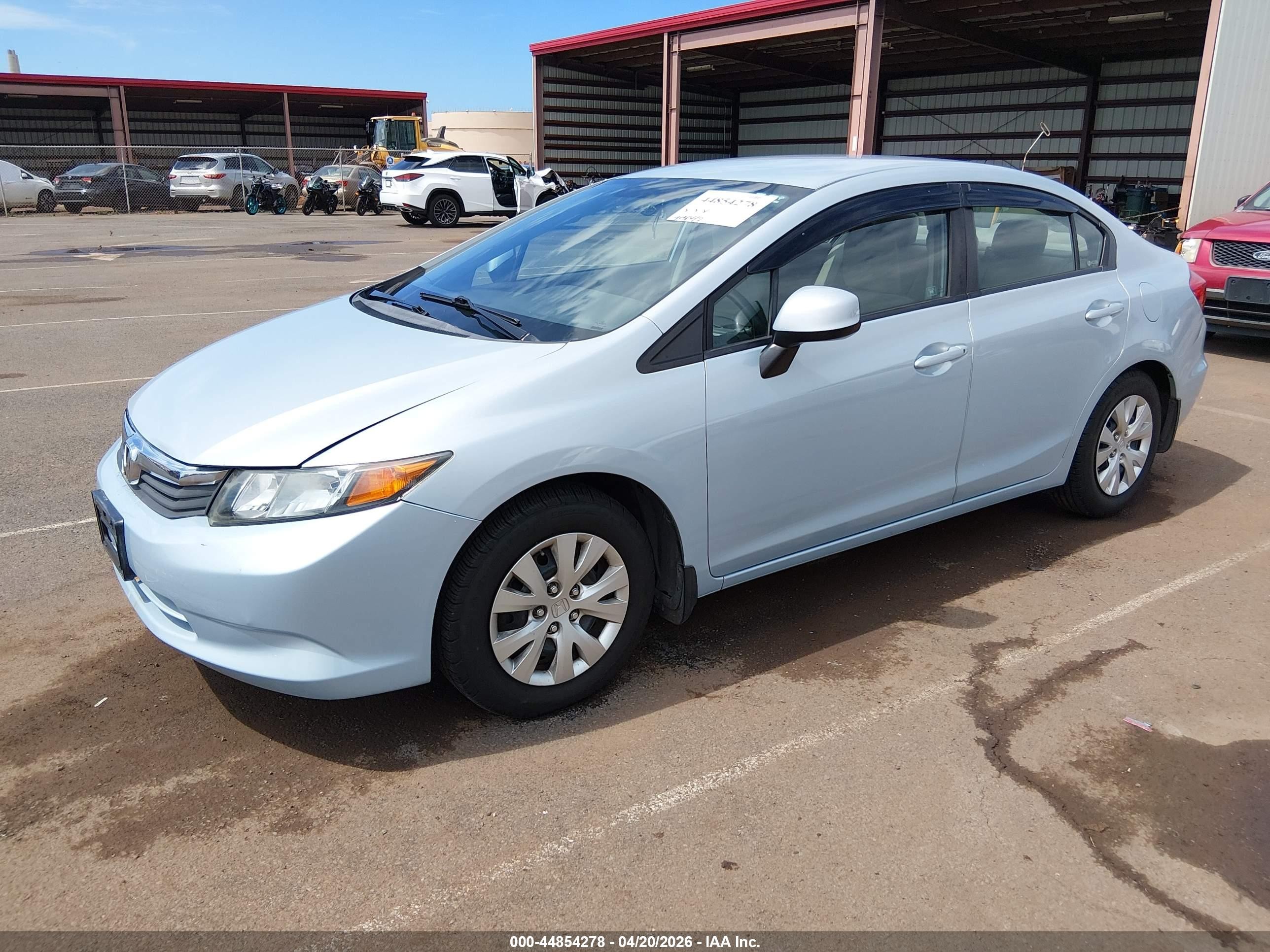 2012 Honda Civic Lx Blue vin: 2HGFB2F5XCH585576