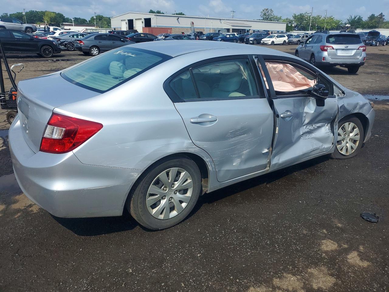 2012 Honda Civic Lx Silver vin: 2HGFB2F5XCH586484