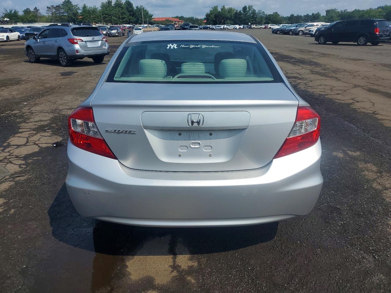 2012 Honda Civic Lx Silver vin: 2HGFB2F5XCH586484