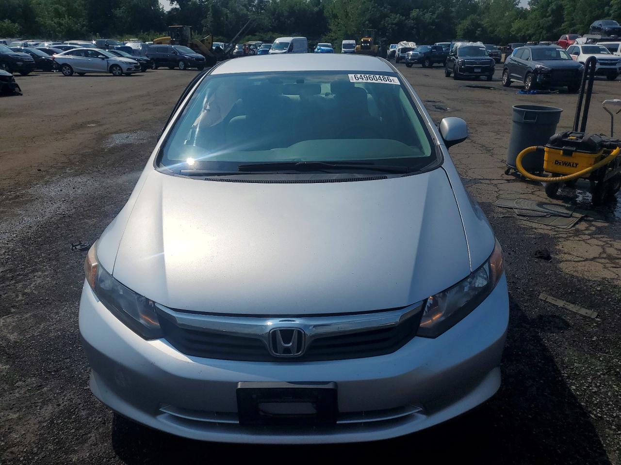 2012 Honda Civic Lx Silver vin: 2HGFB2F5XCH586484