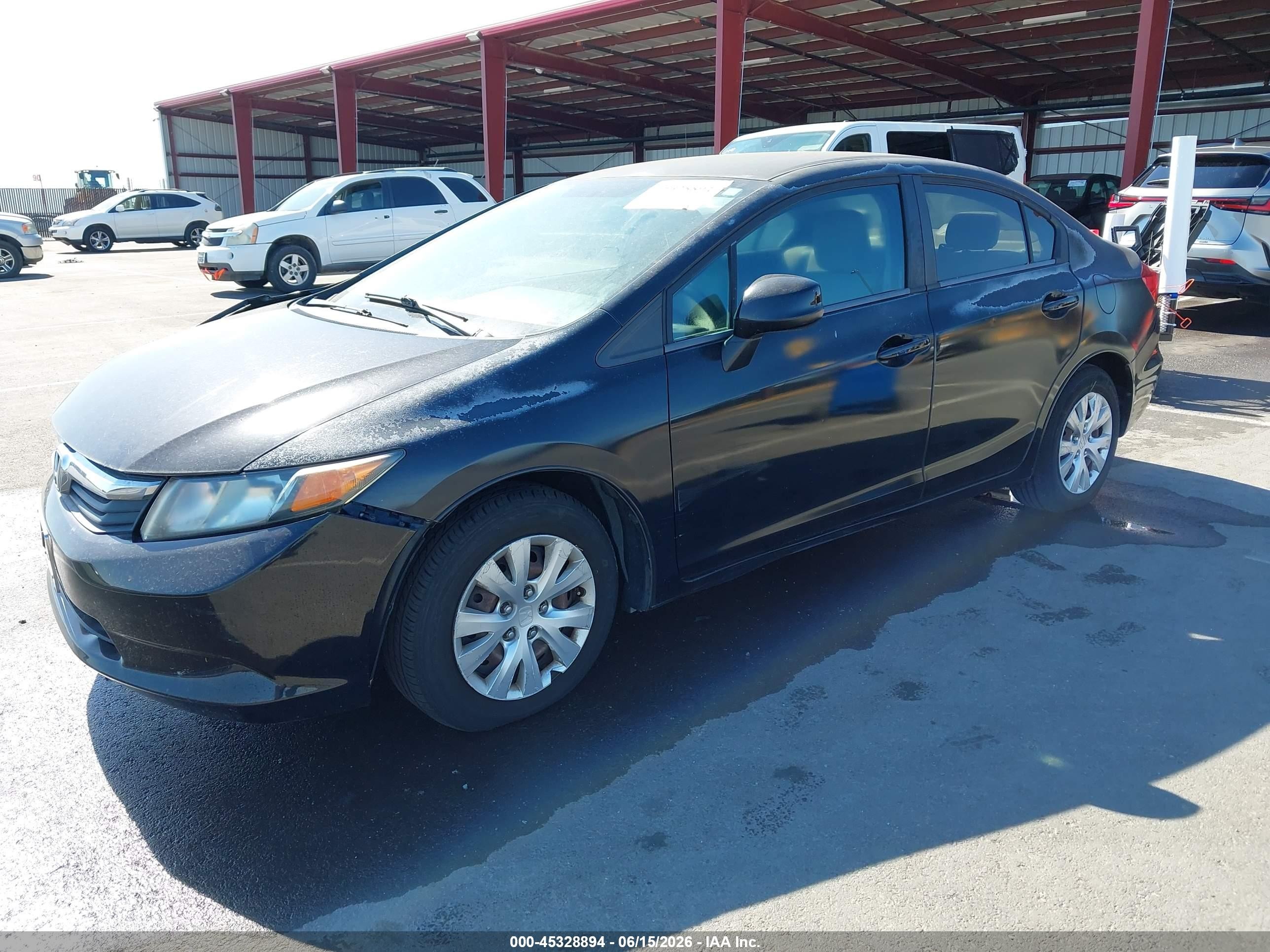 2012 Honda Civic Lx Черный vin: 2HGFB2F5XCH590664