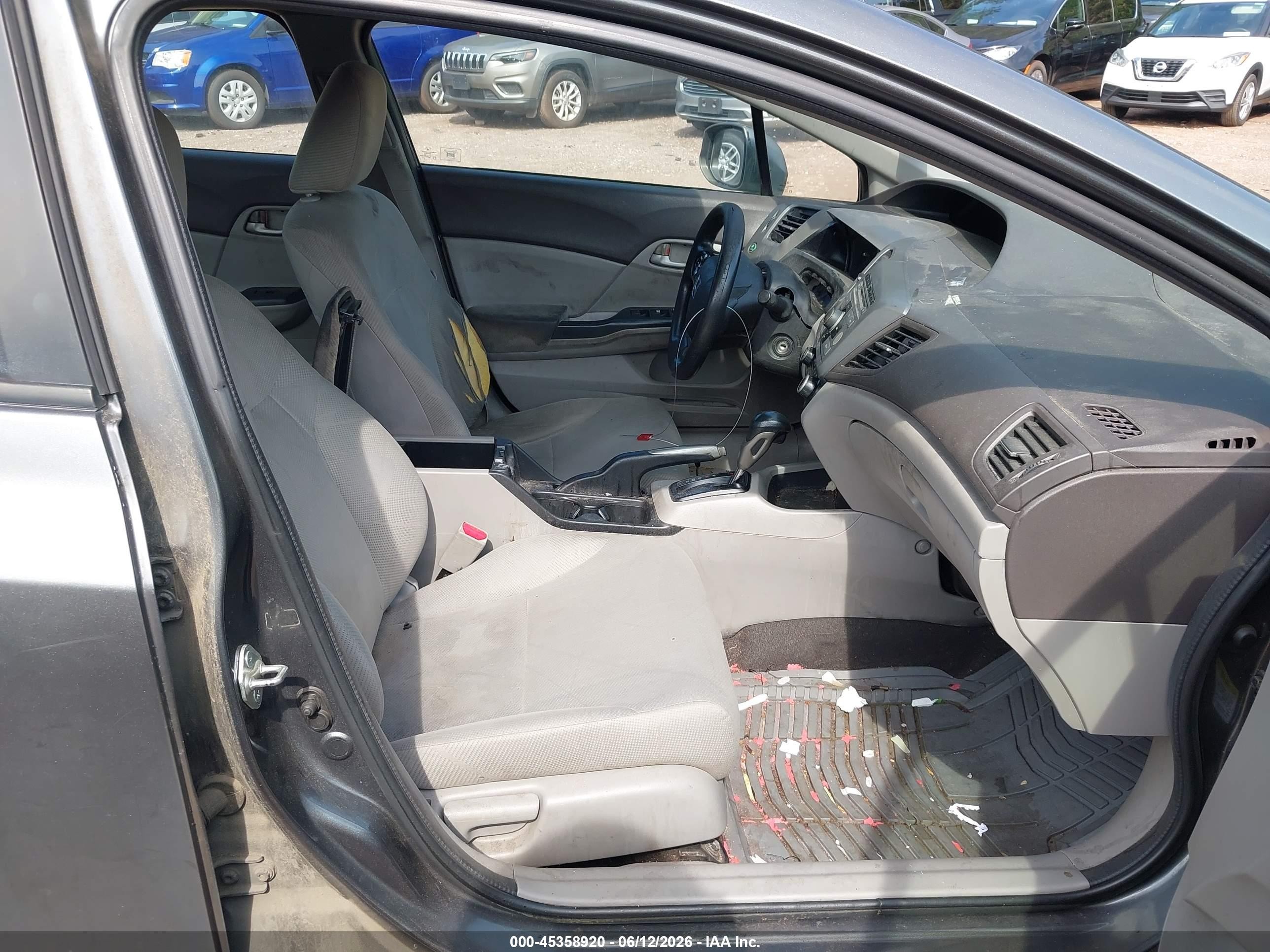 2012 Honda Civic Lx Black vin: 2HGFB2F5XCH591023