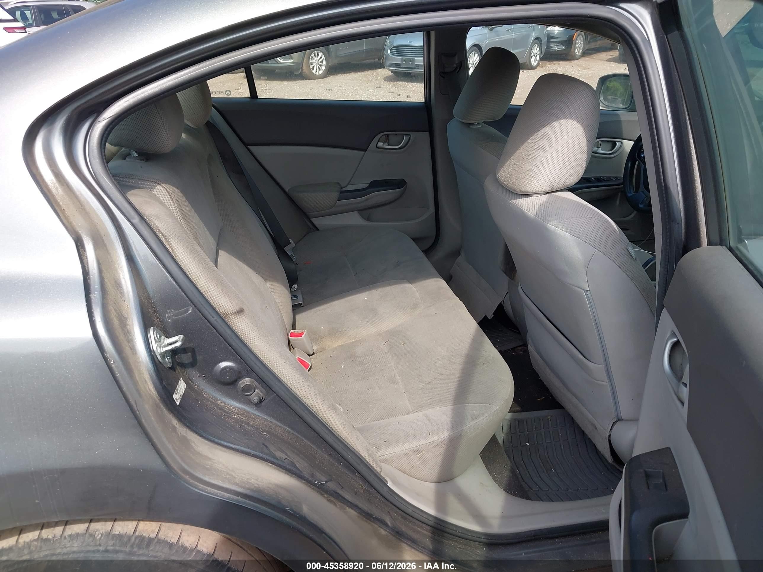2012 Honda Civic Lx Black vin: 2HGFB2F5XCH591023