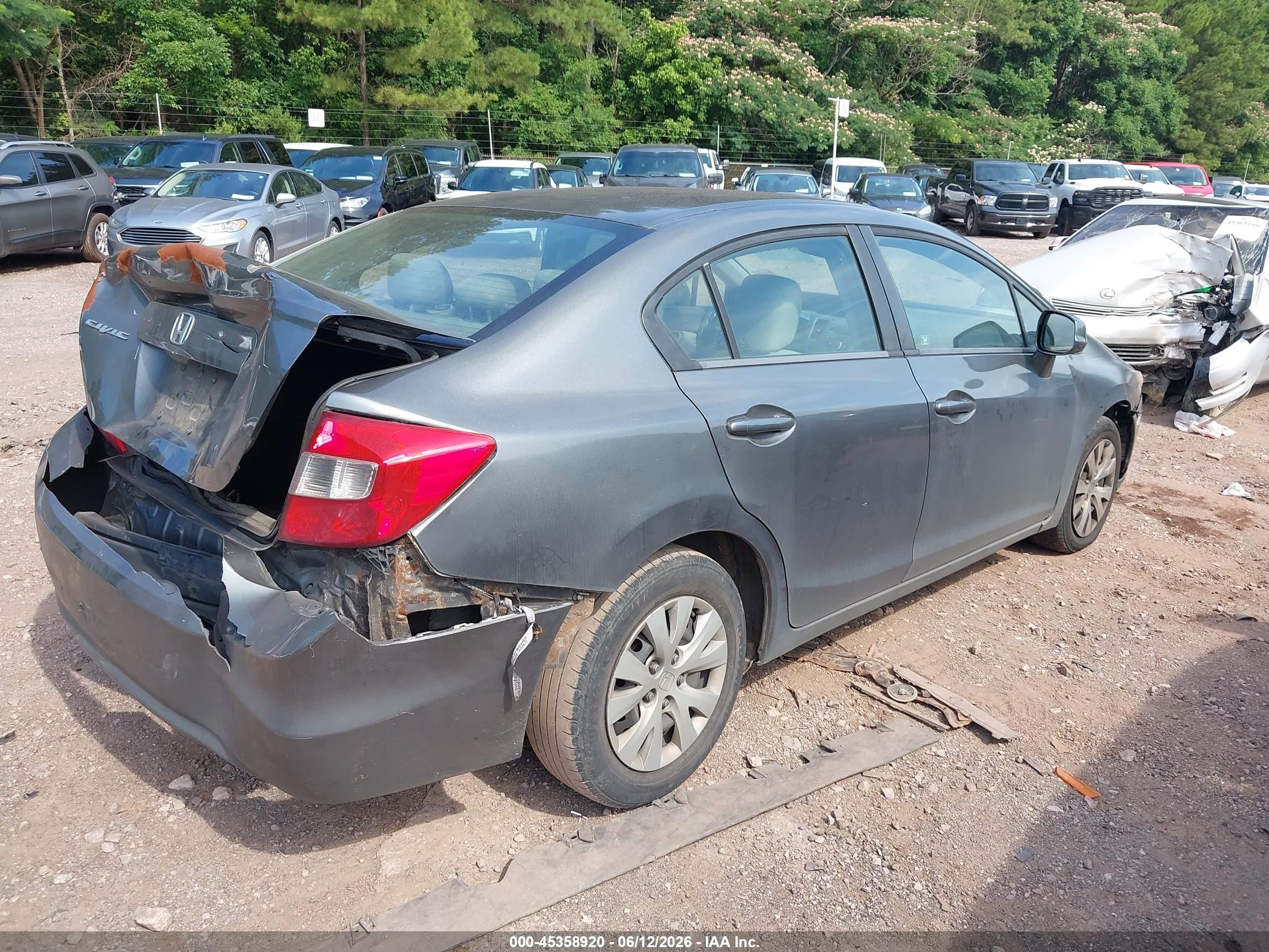 2012 Honda Civic Lx Black vin: 2HGFB2F5XCH591023