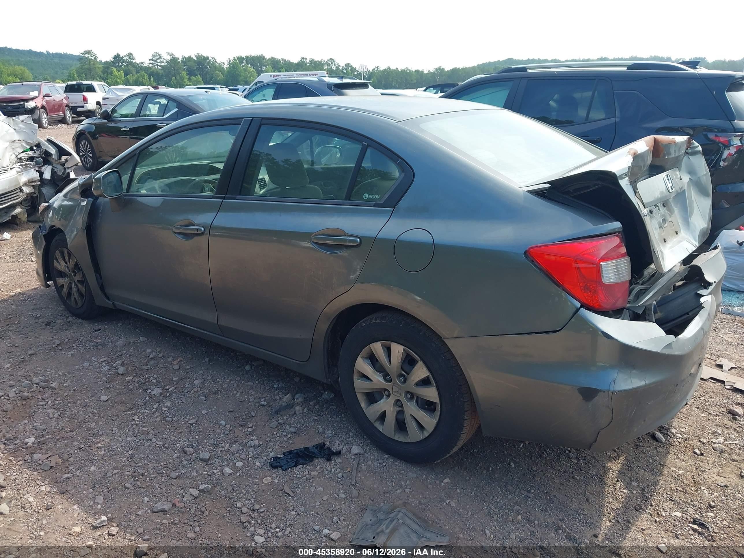 2012 Honda Civic Lx Black vin: 2HGFB2F5XCH591023