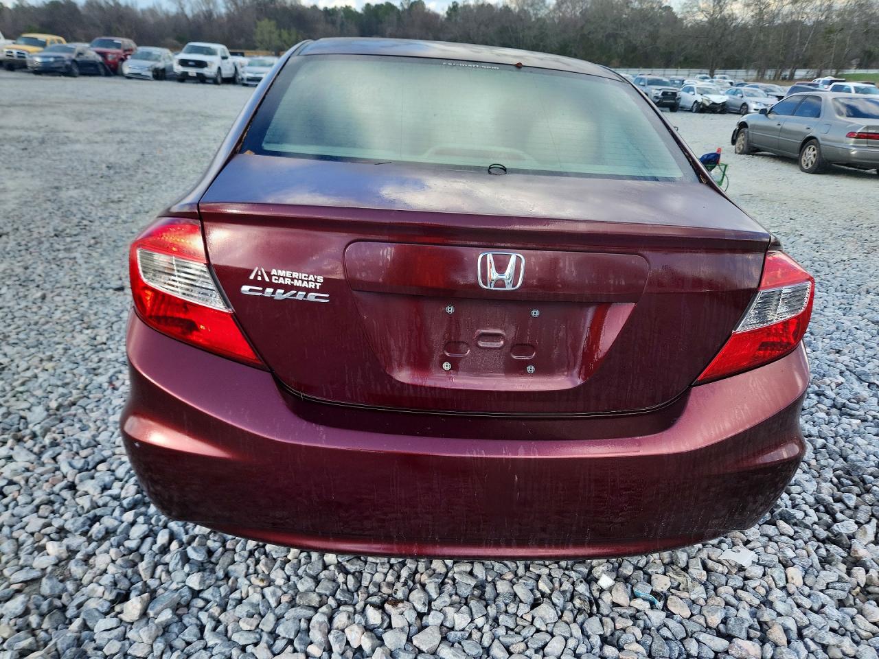 2012 Honda Civic Lx Burgundy vin: 2HGFB2F5XCH596223