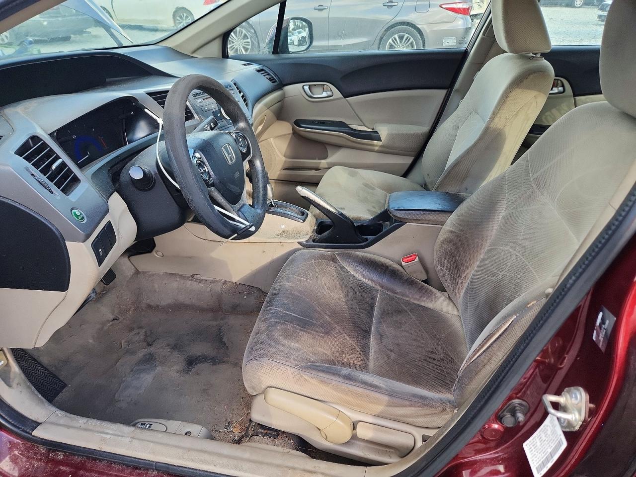 2012 Honda Civic Lx Burgundy vin: 2HGFB2F5XCH596223