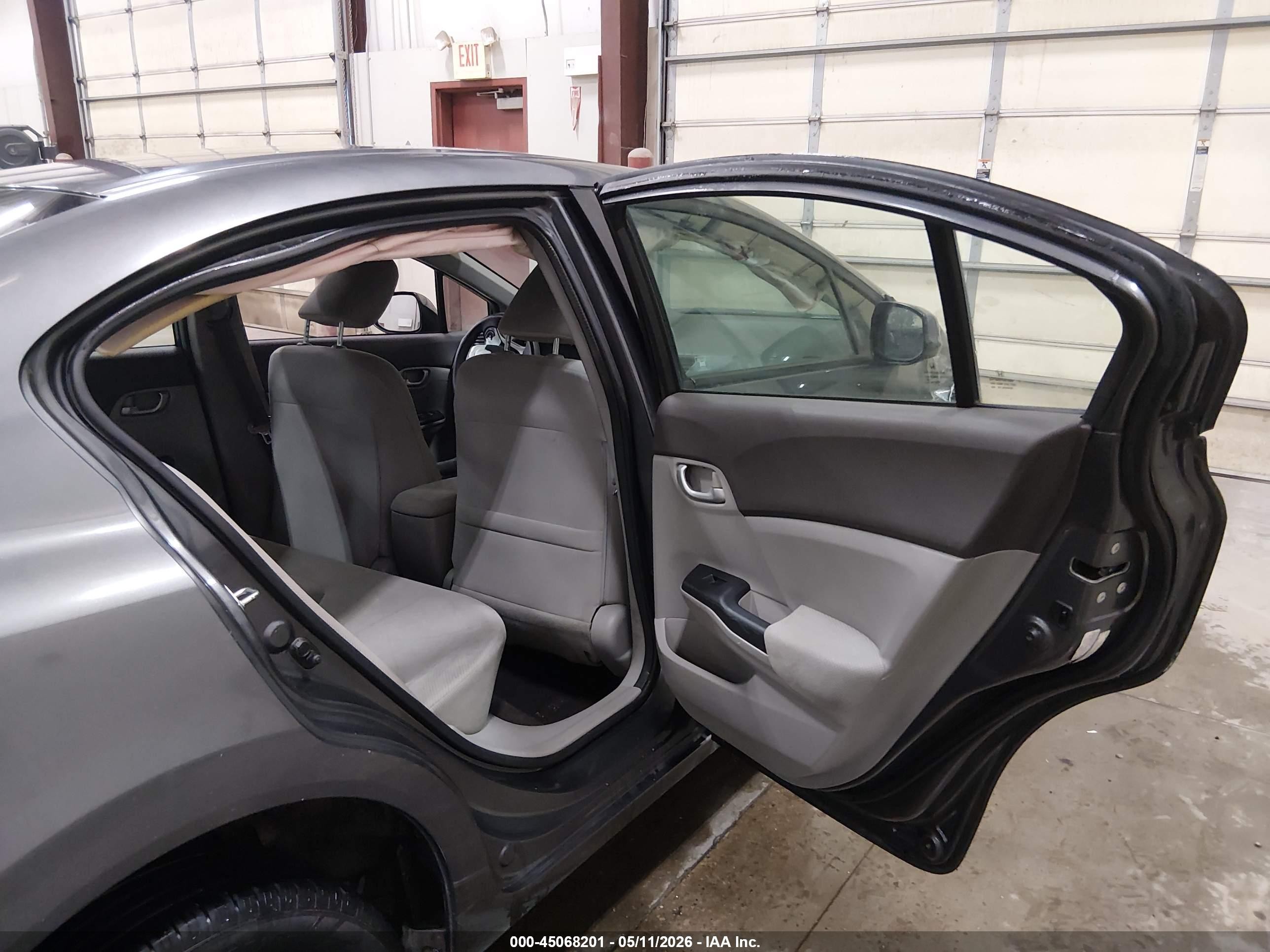2012 Honda Civic Lx Gray vin: 2HGFB2F5XCH600495