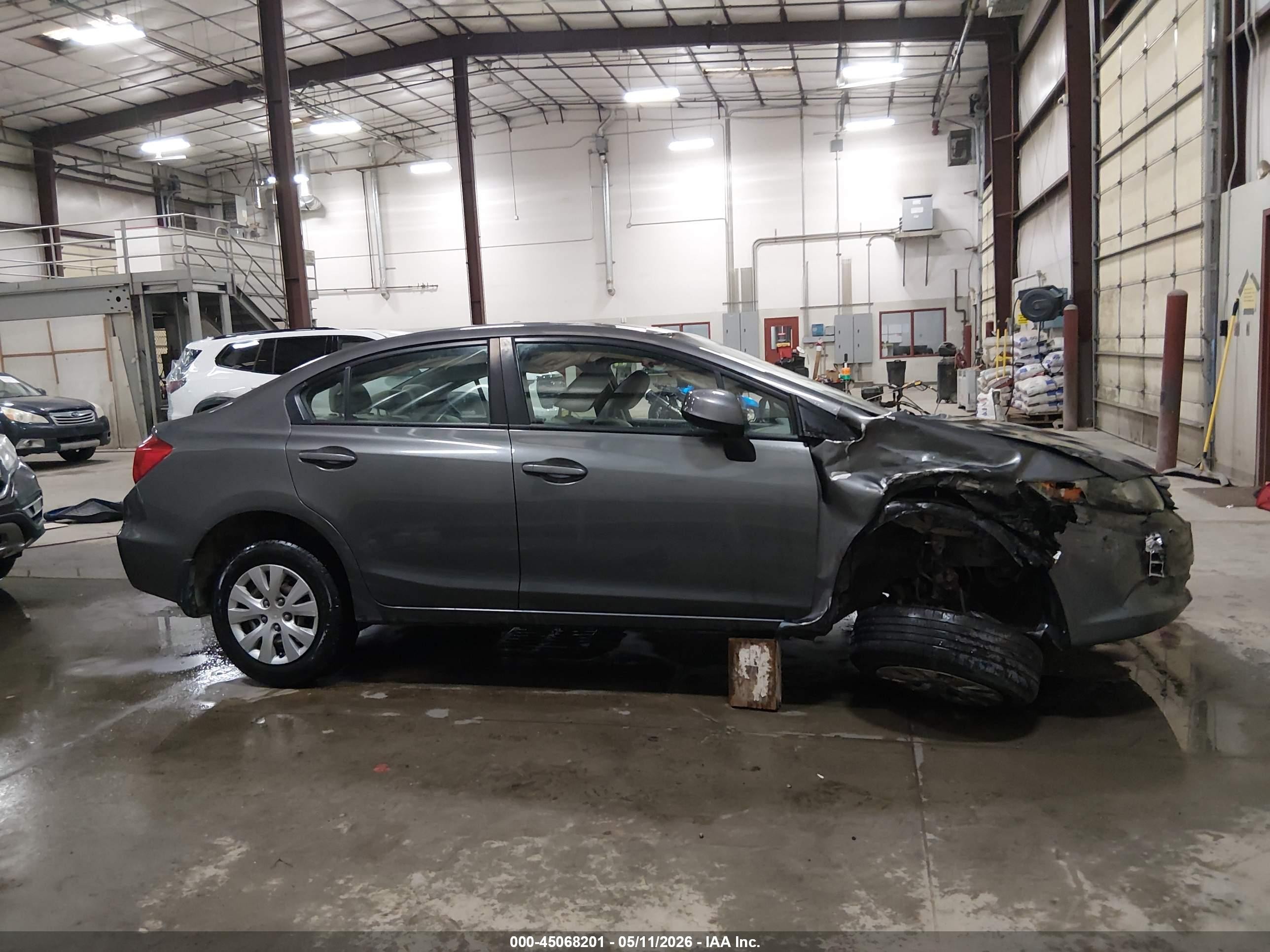 2012 Honda Civic Lx Gray vin: 2HGFB2F5XCH600495