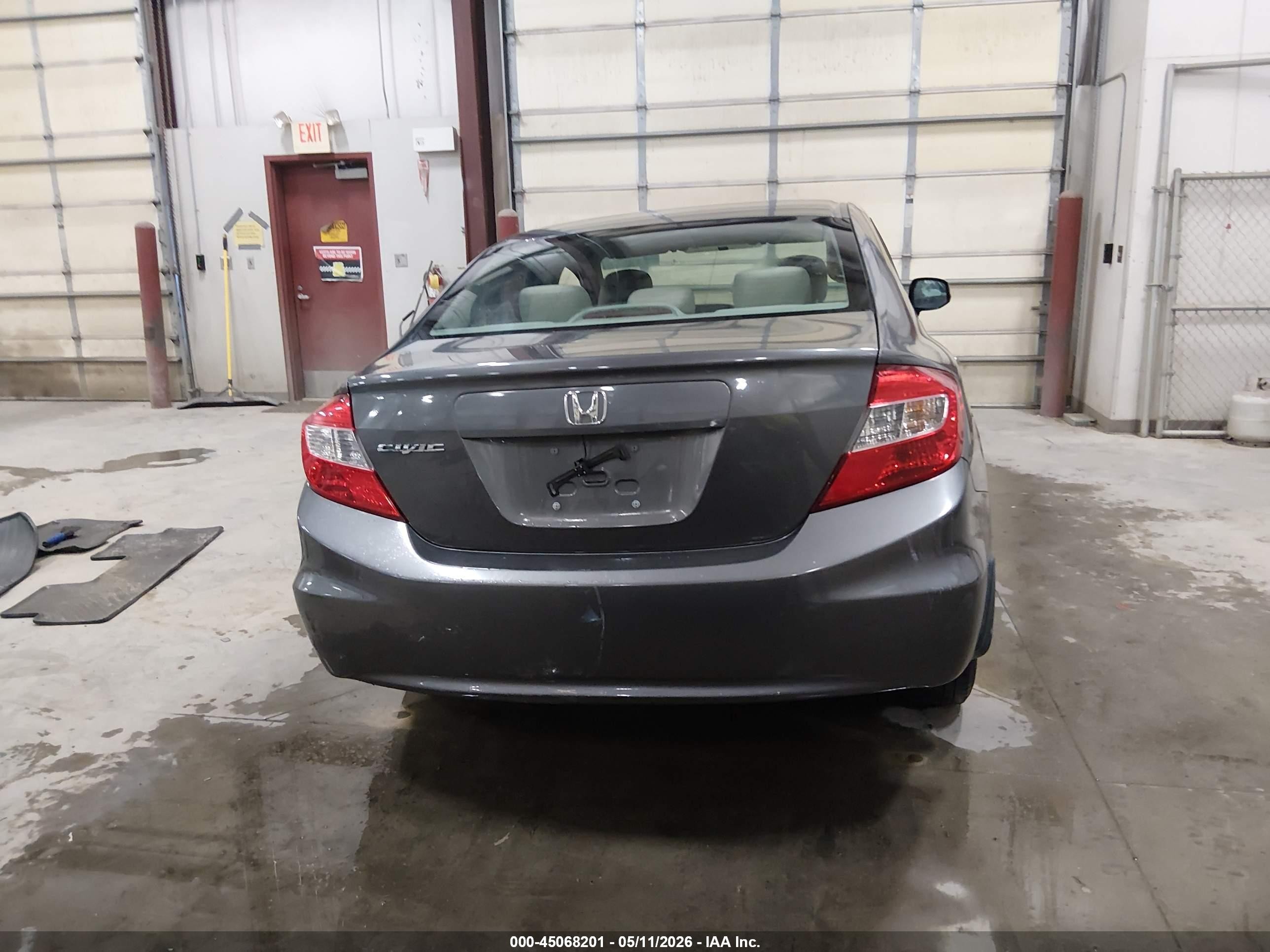 2012 Honda Civic Lx Gray vin: 2HGFB2F5XCH600495