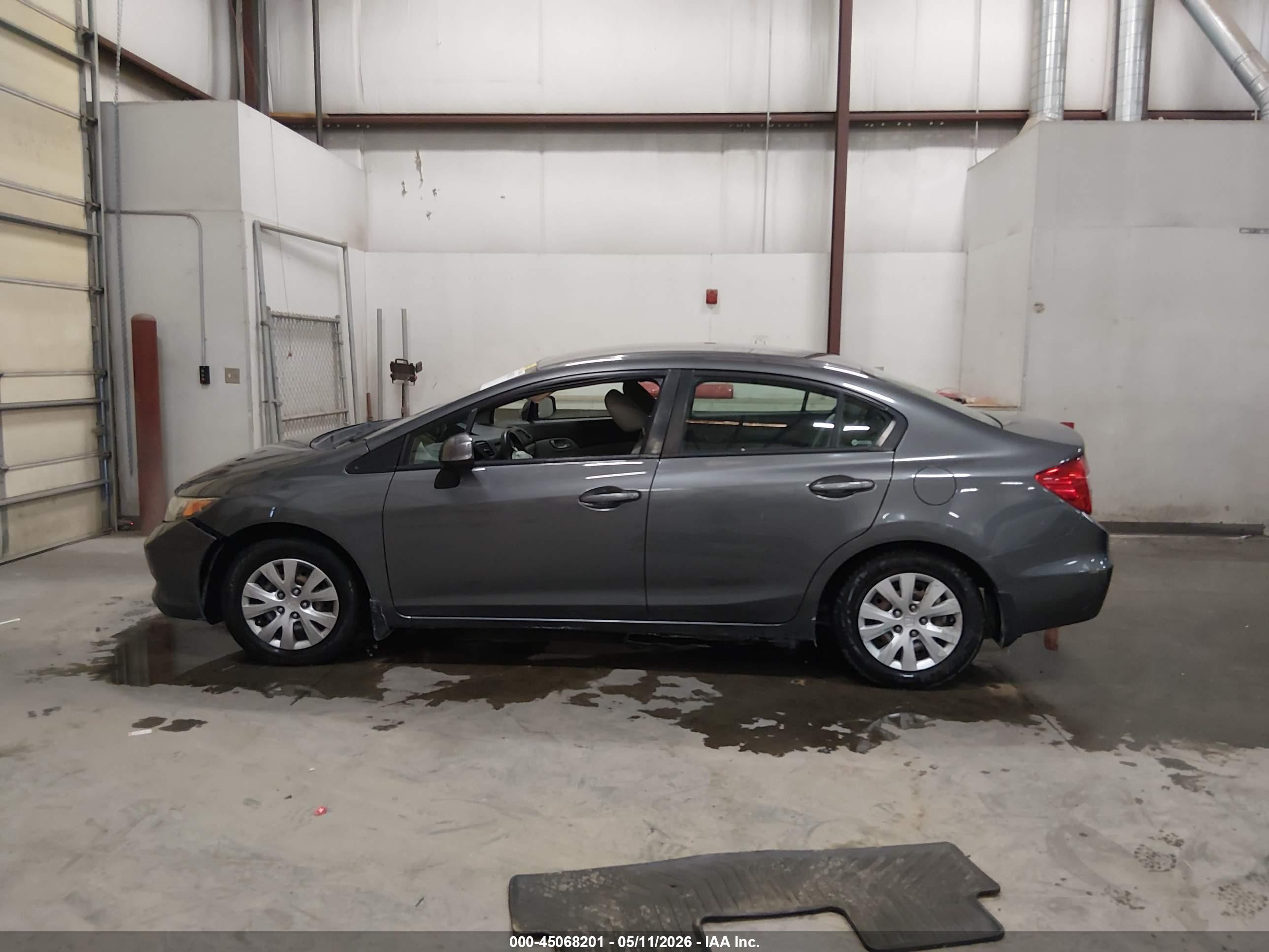 2012 Honda Civic Lx Gray vin: 2HGFB2F5XCH600495