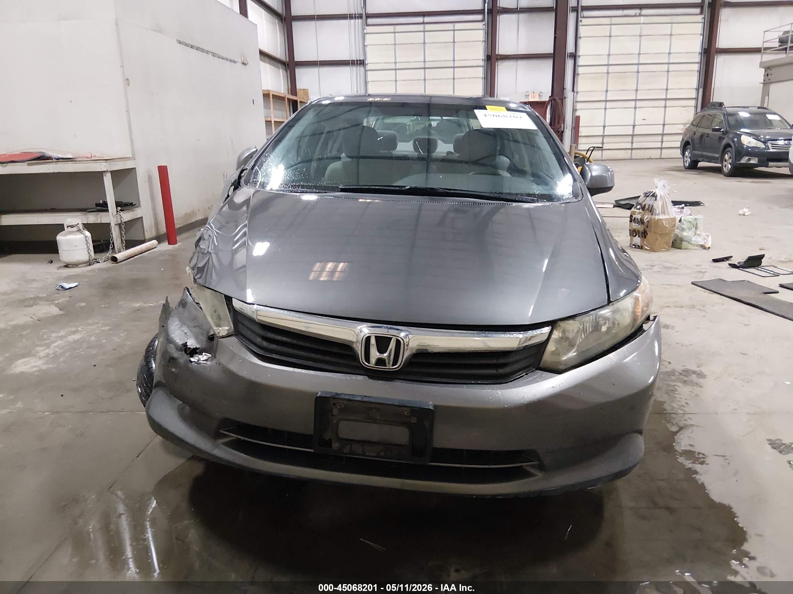 2012 Honda Civic Lx Gray vin: 2HGFB2F5XCH600495