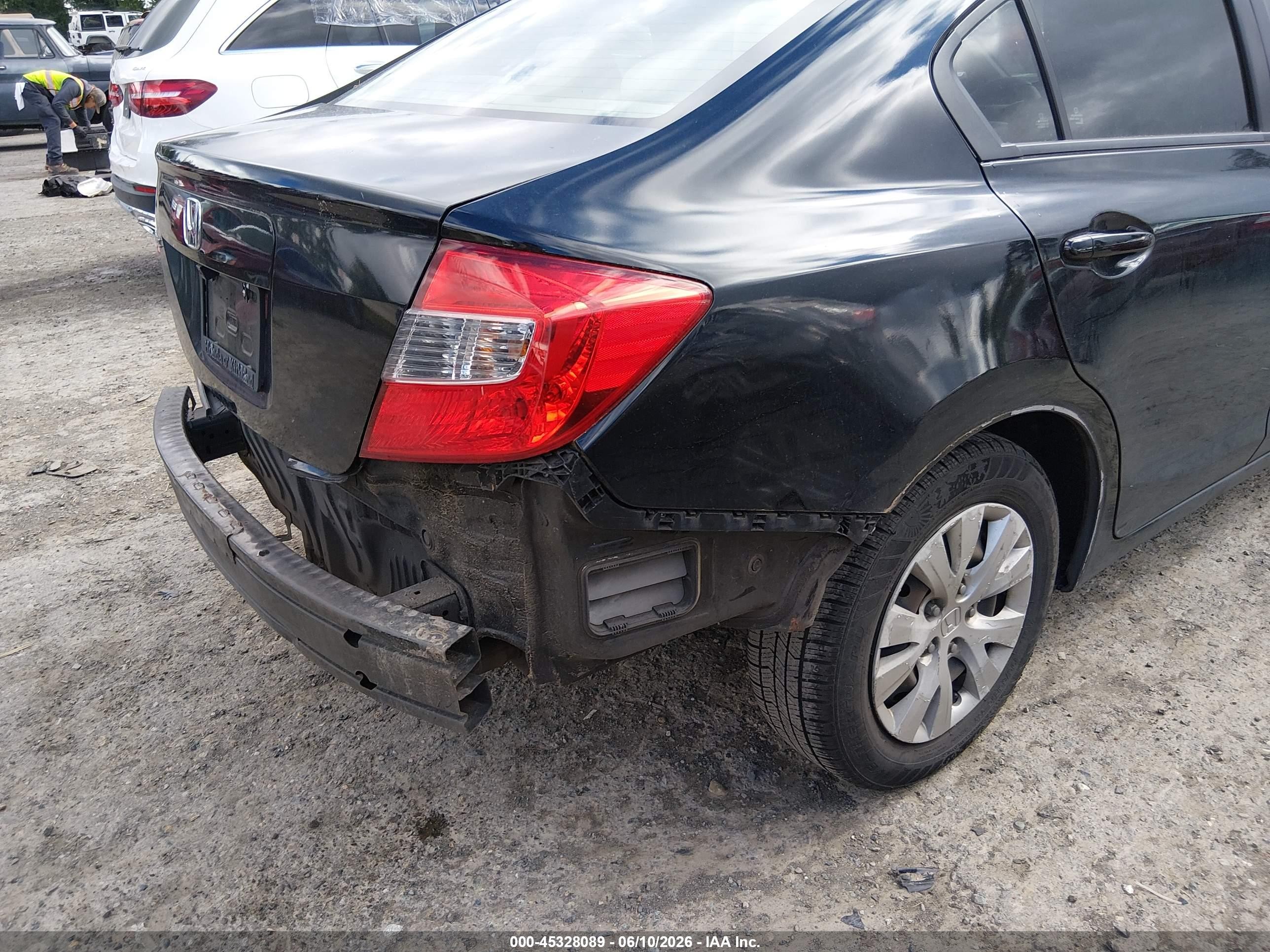 2012 Honda Civic Lx Black vin: 2HGFB2F5XCH604899