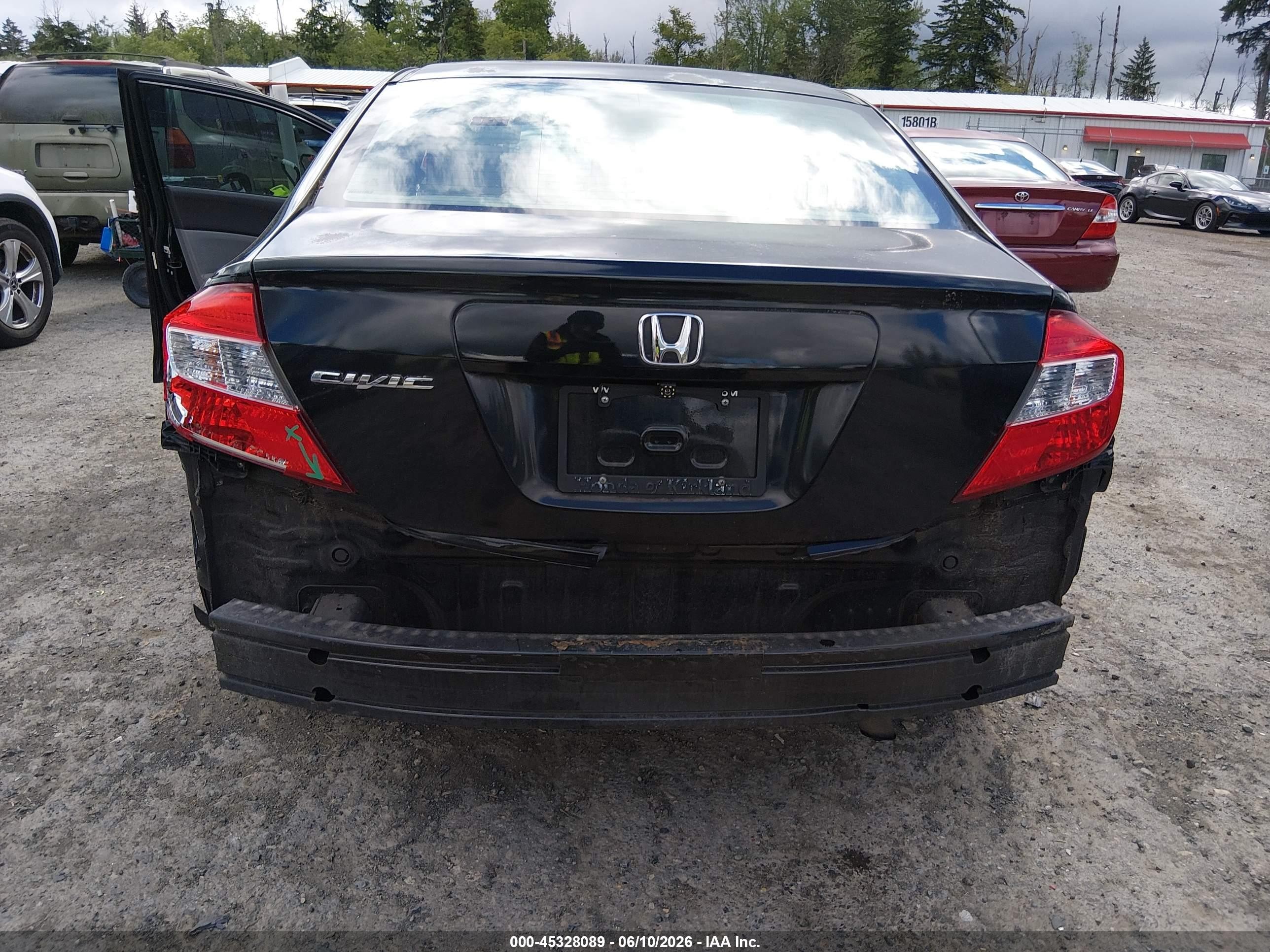 2012 Honda Civic Lx Black vin: 2HGFB2F5XCH604899