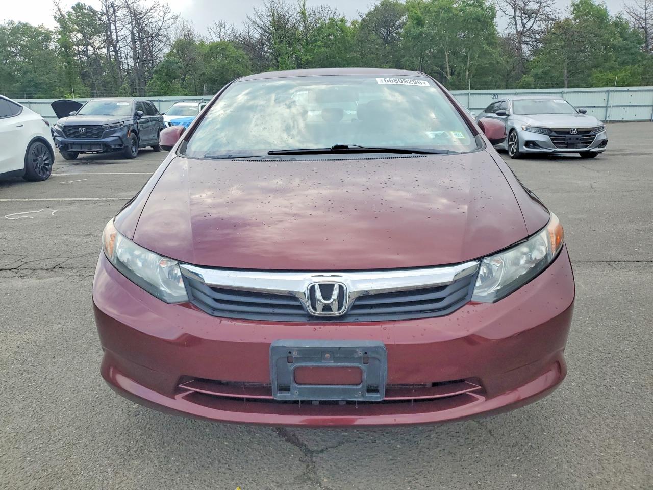 2012 Honda Civic Lx Maroon vin: 2HGFB2F5XCH609150