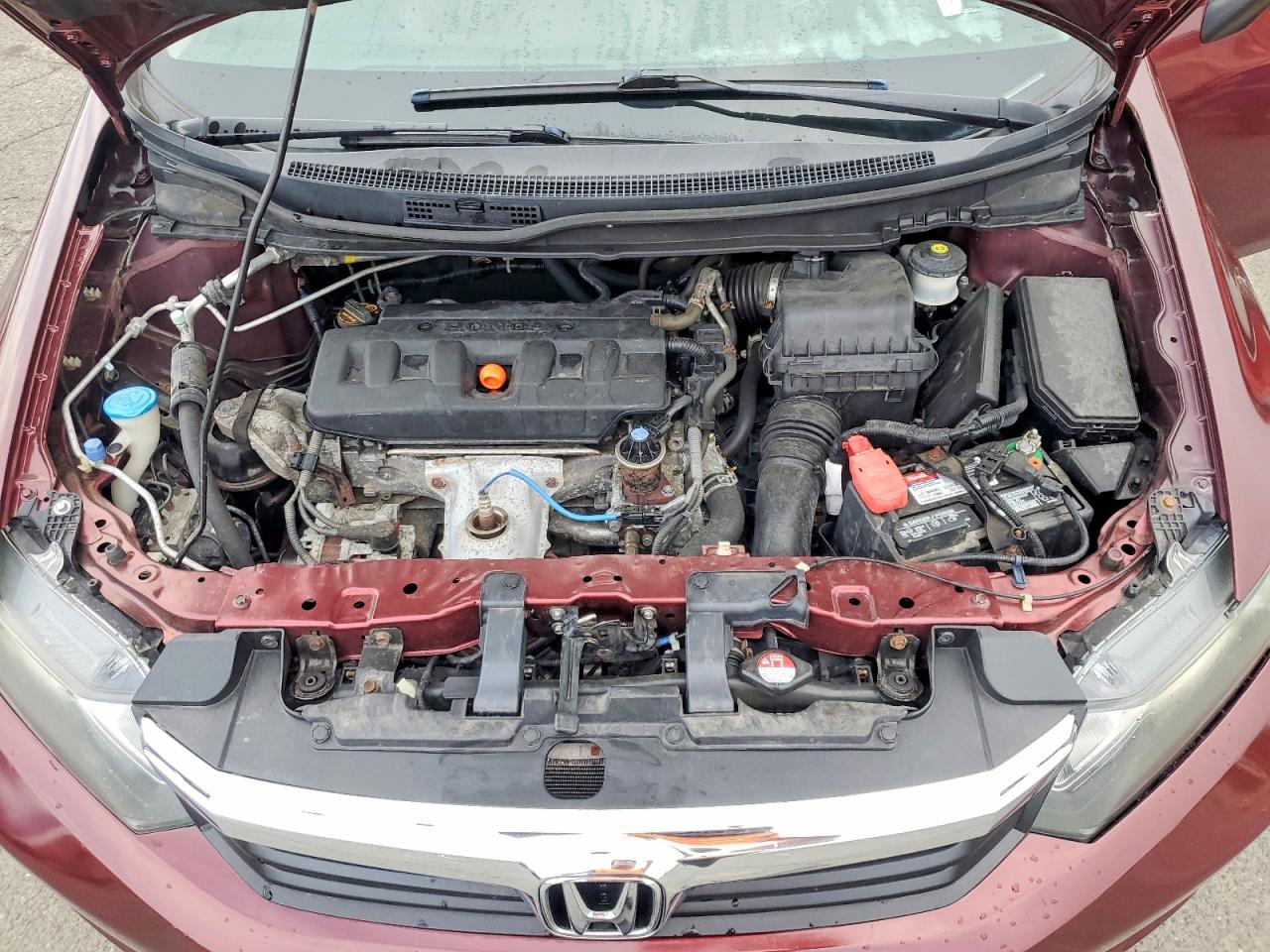 2012 Honda Civic Lx Maroon vin: 2HGFB2F5XCH609150