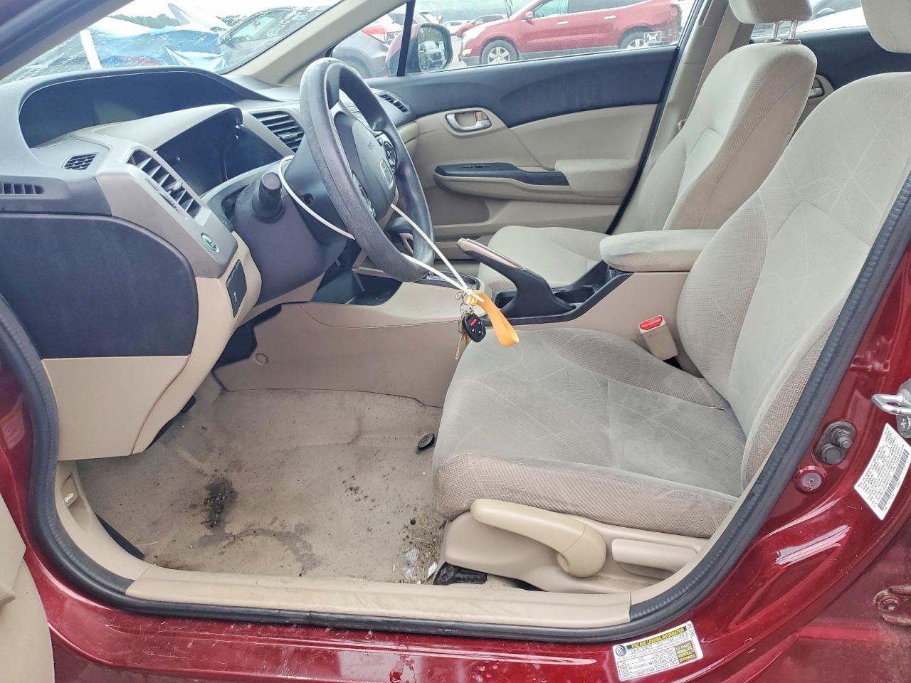 2012 Honda Civic Lx Maroon vin: 2HGFB2F5XCH609150