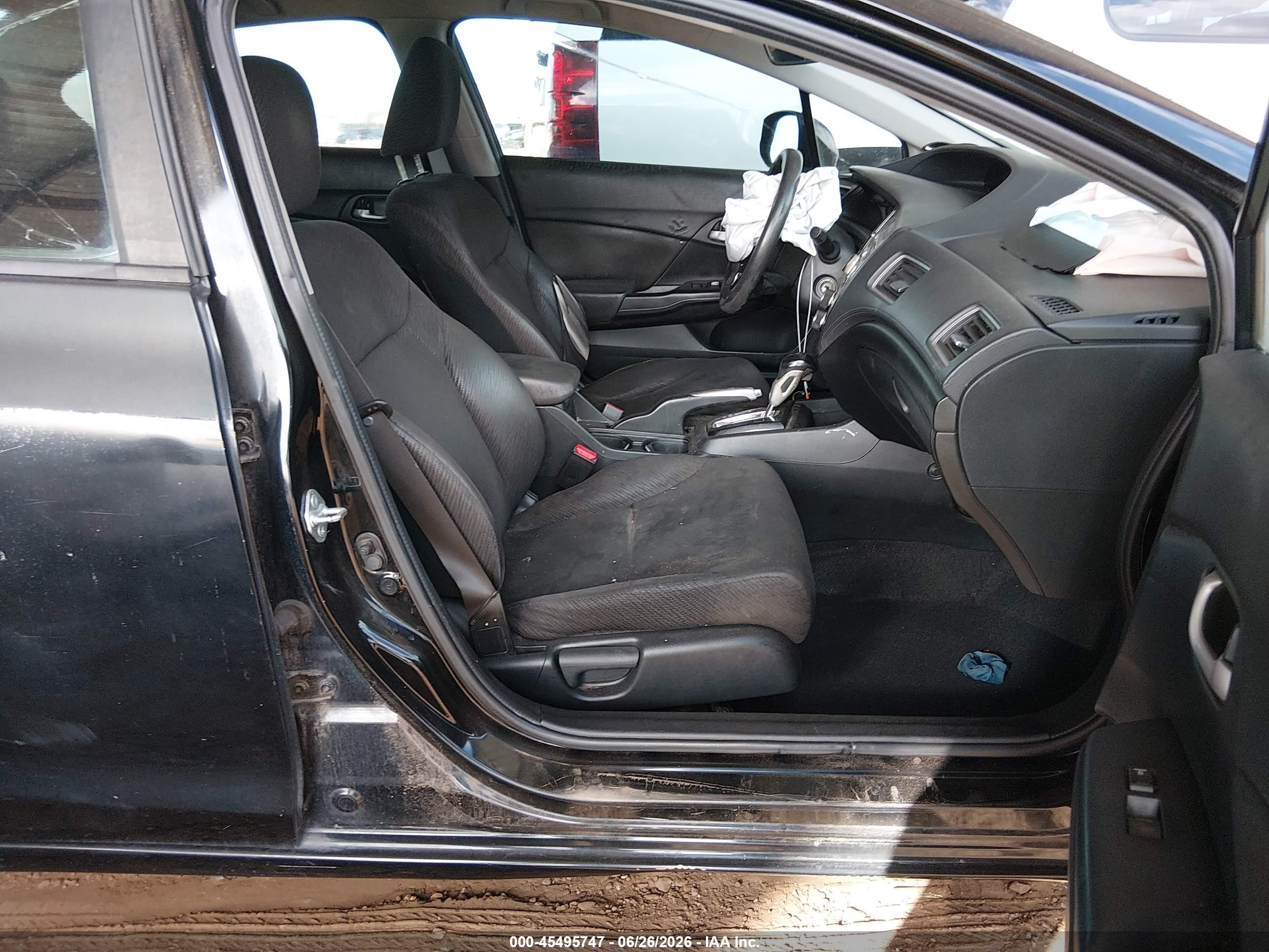 2013 Honda Civic Lx Black vin: 2HGFB2F5XDH524679