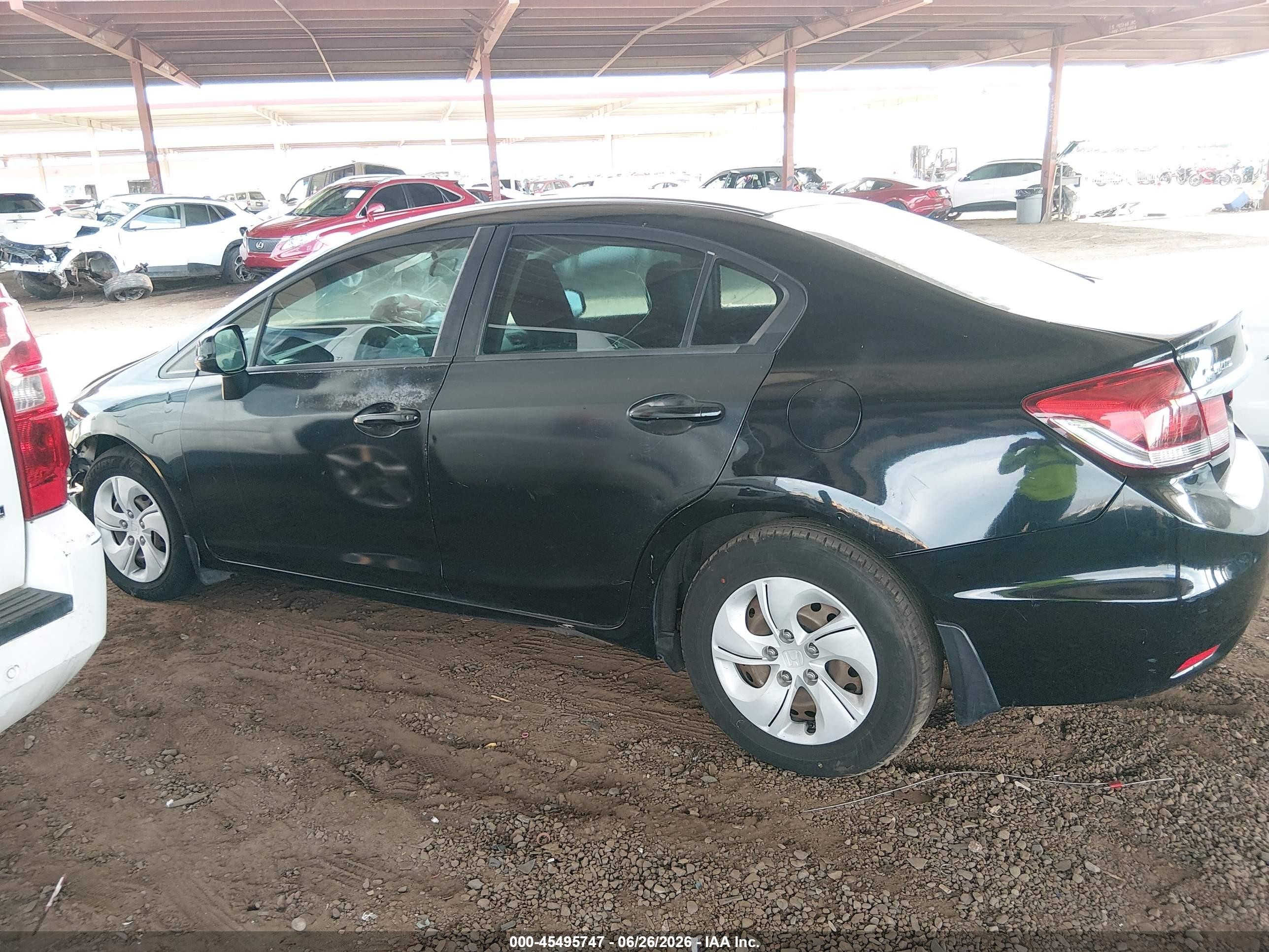 2013 Honda Civic Lx Black vin: 2HGFB2F5XDH524679