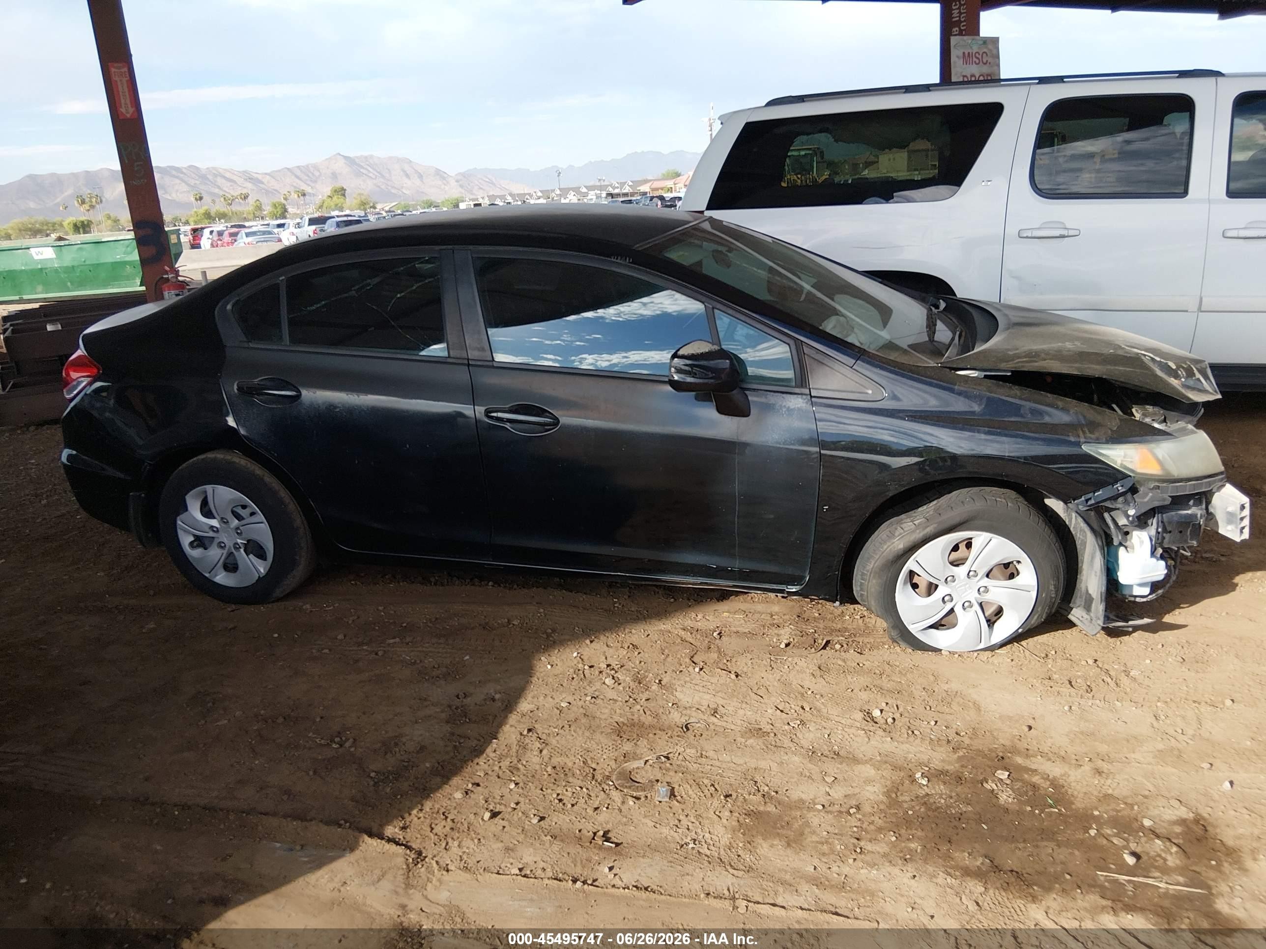 2013 Honda Civic Lx Black vin: 2HGFB2F5XDH524679