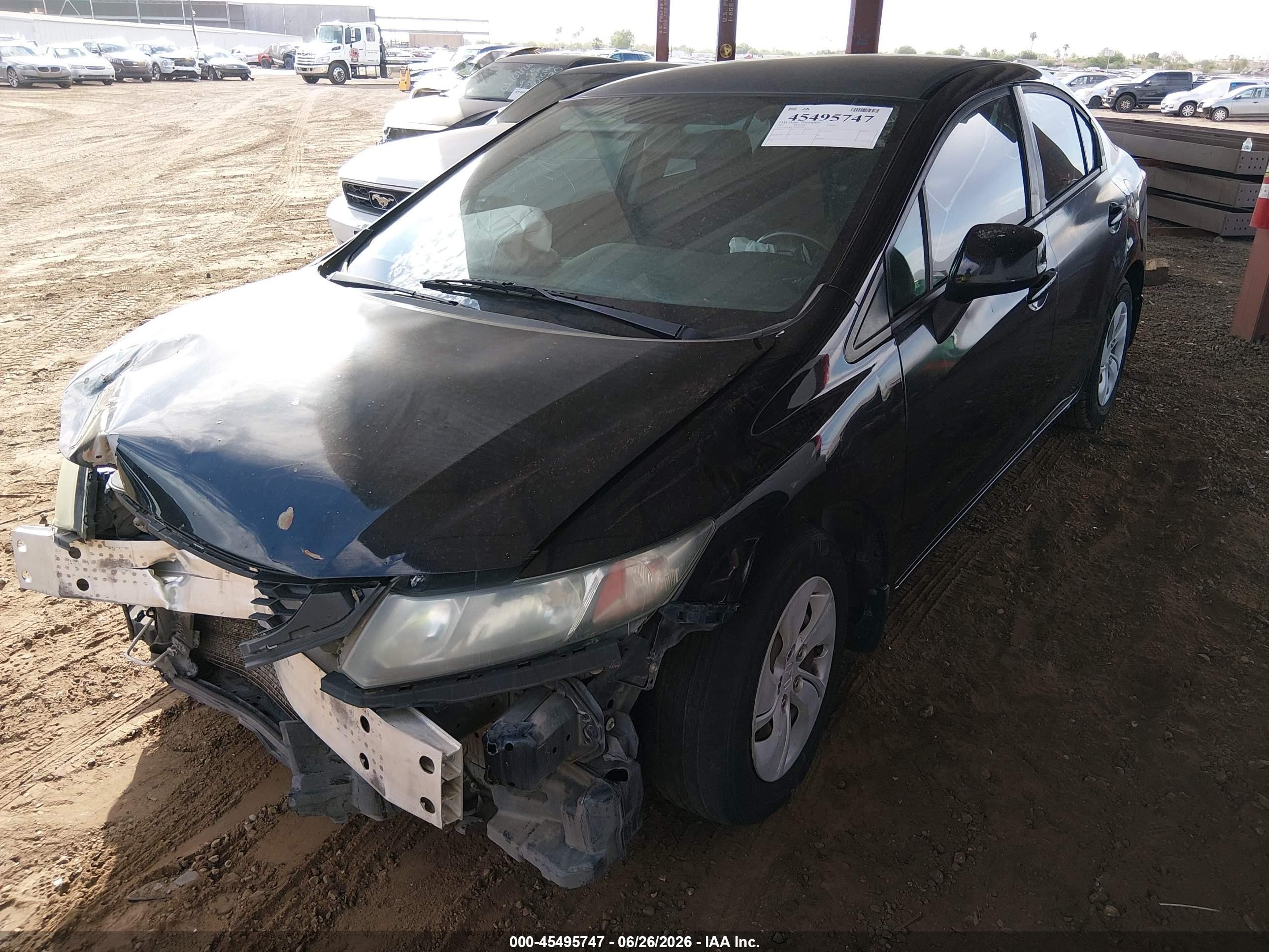 2013 Honda Civic Lx Black vin: 2HGFB2F5XDH524679