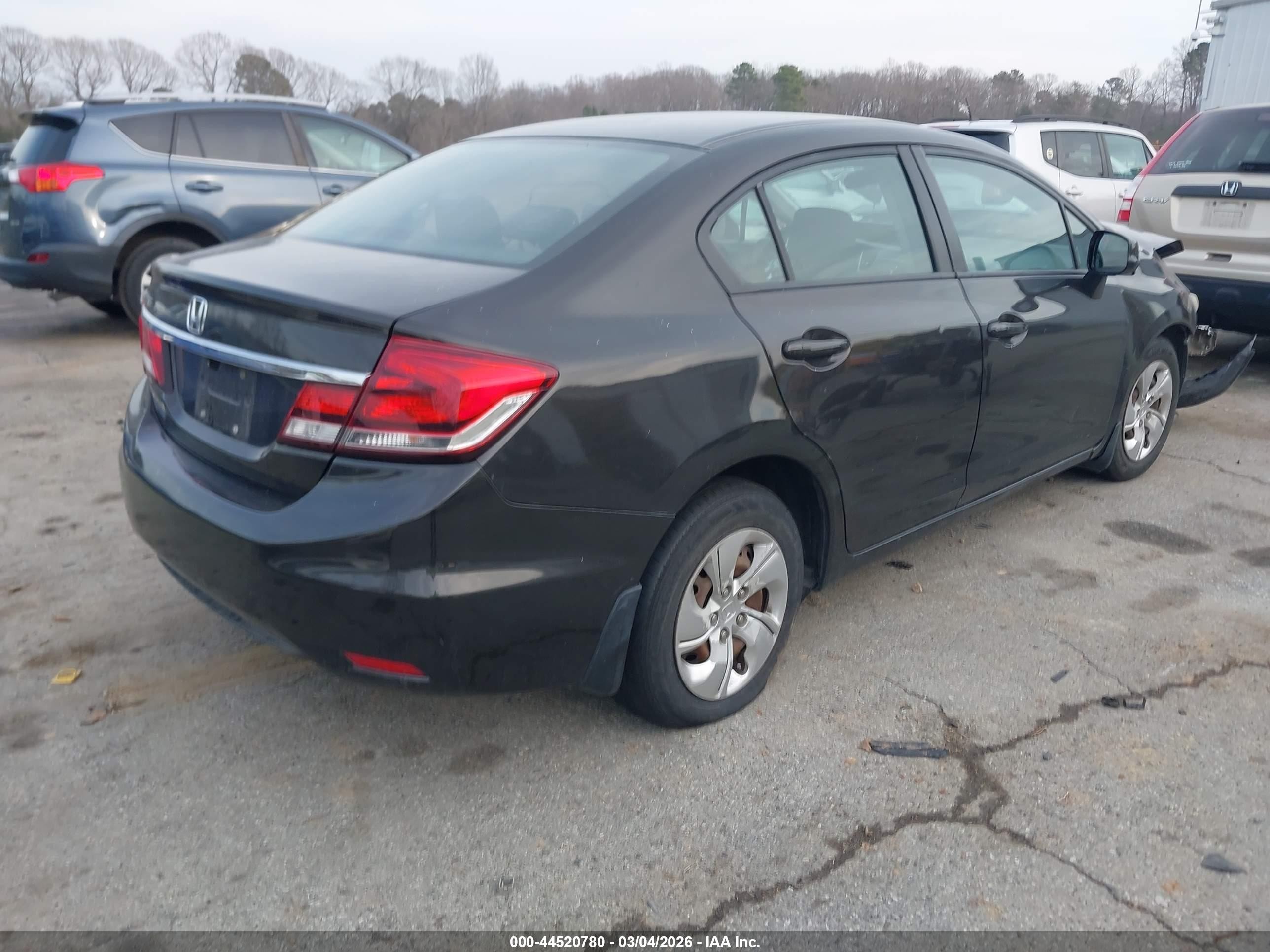 2013 Honda Civic Lx Черный vin: 2HGFB2F5XDH537125