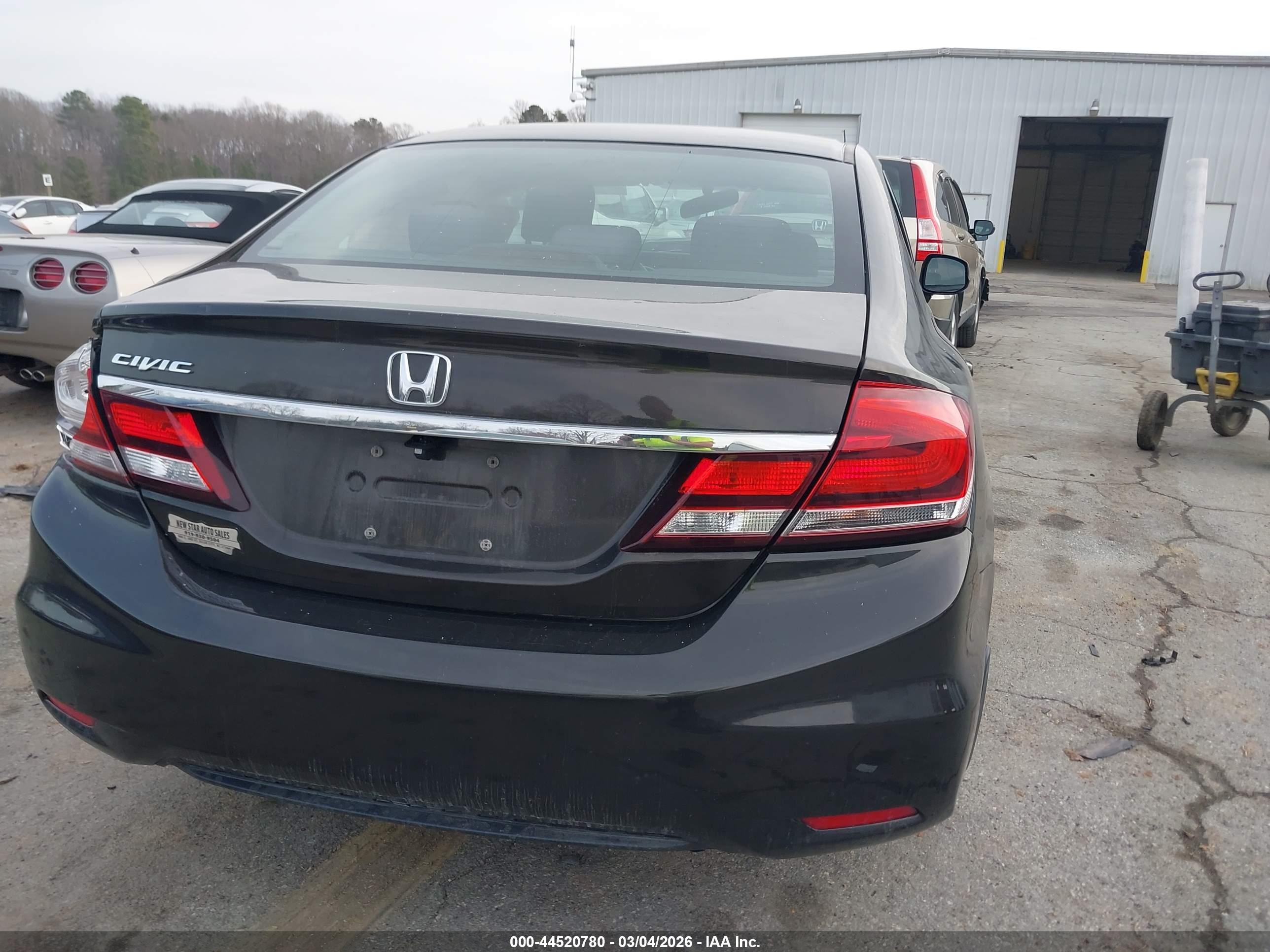 2013 Honda Civic Lx Черный vin: 2HGFB2F5XDH537125