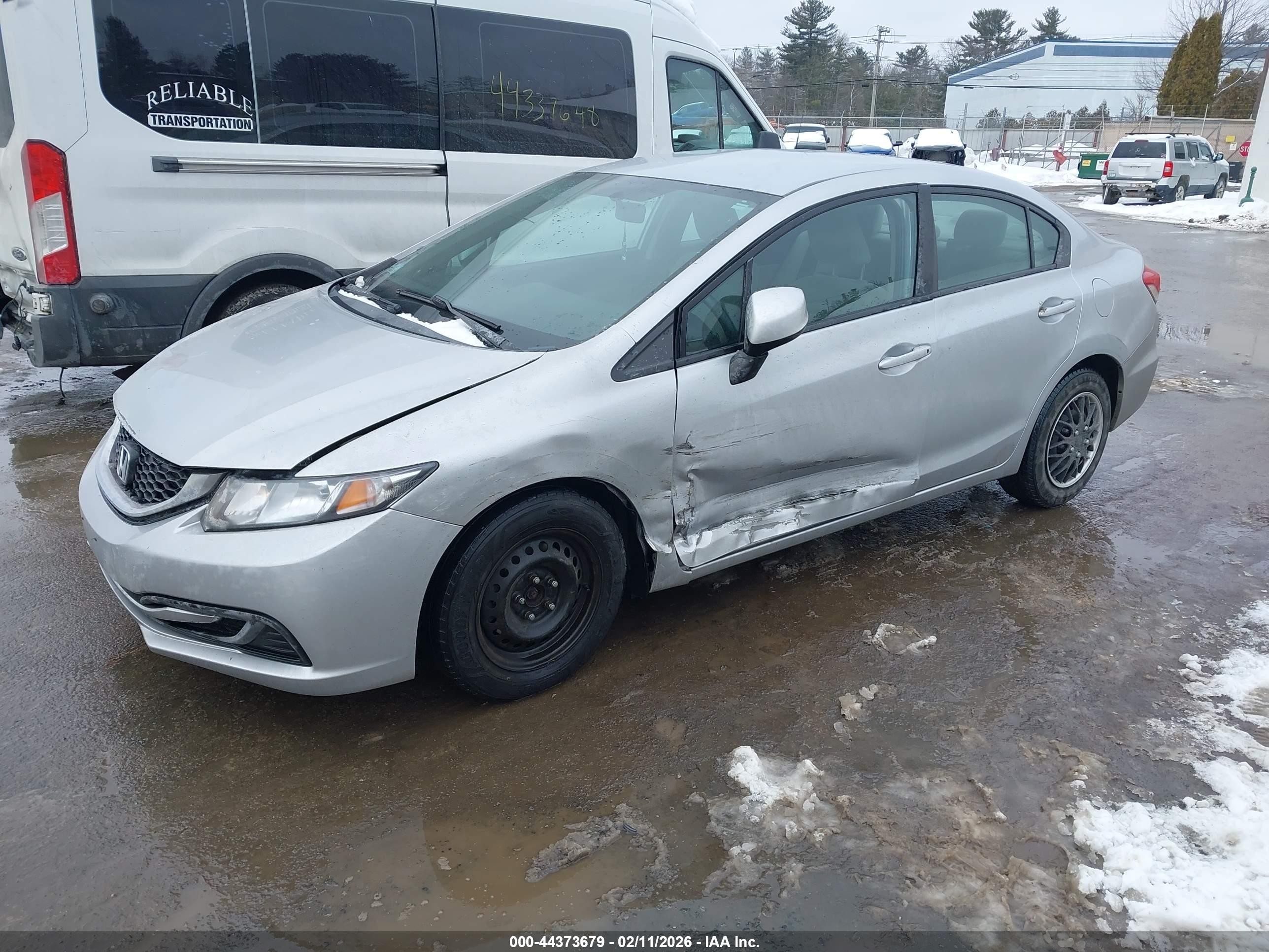 2013 Honda Civic Lx Silver vin: 2HGFB2F5XDH538906