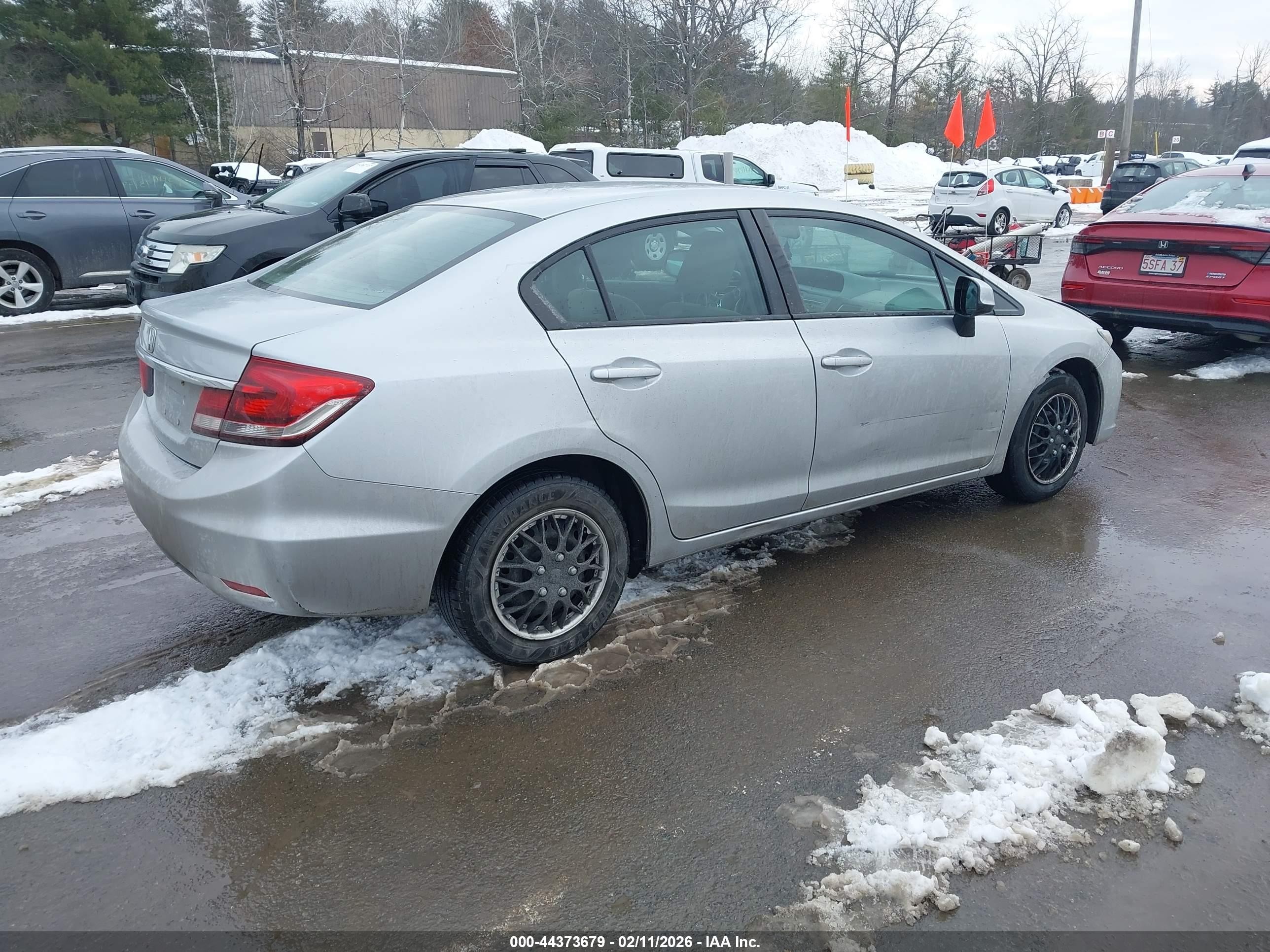 2013 Honda Civic Lx Silver vin: 2HGFB2F5XDH538906