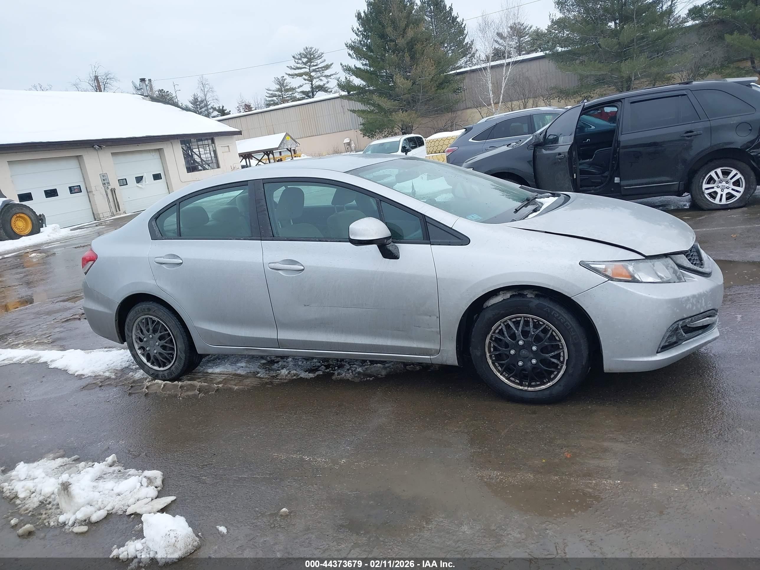 2013 Honda Civic Lx Silver vin: 2HGFB2F5XDH538906