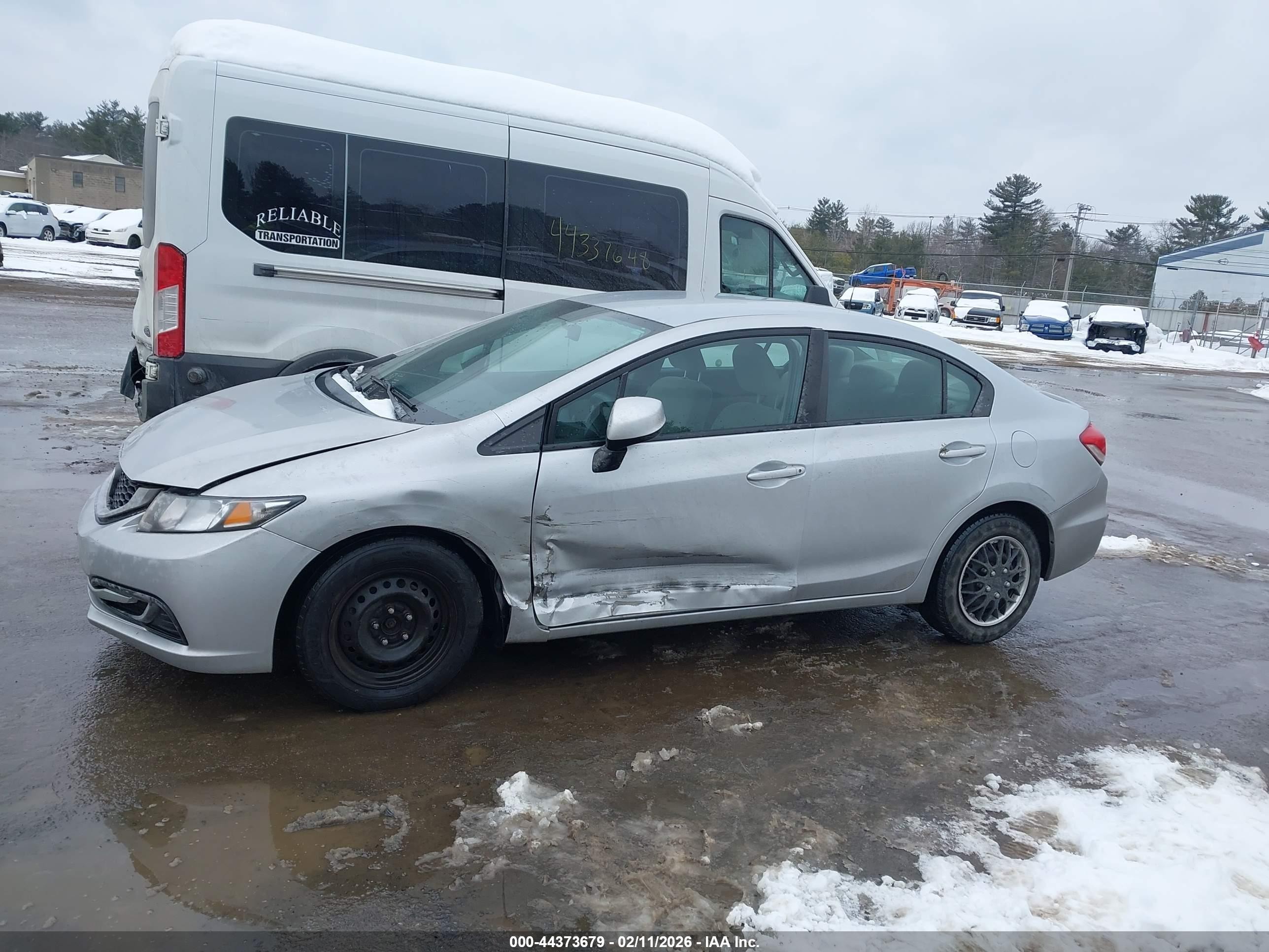 2013 Honda Civic Lx Silver vin: 2HGFB2F5XDH538906