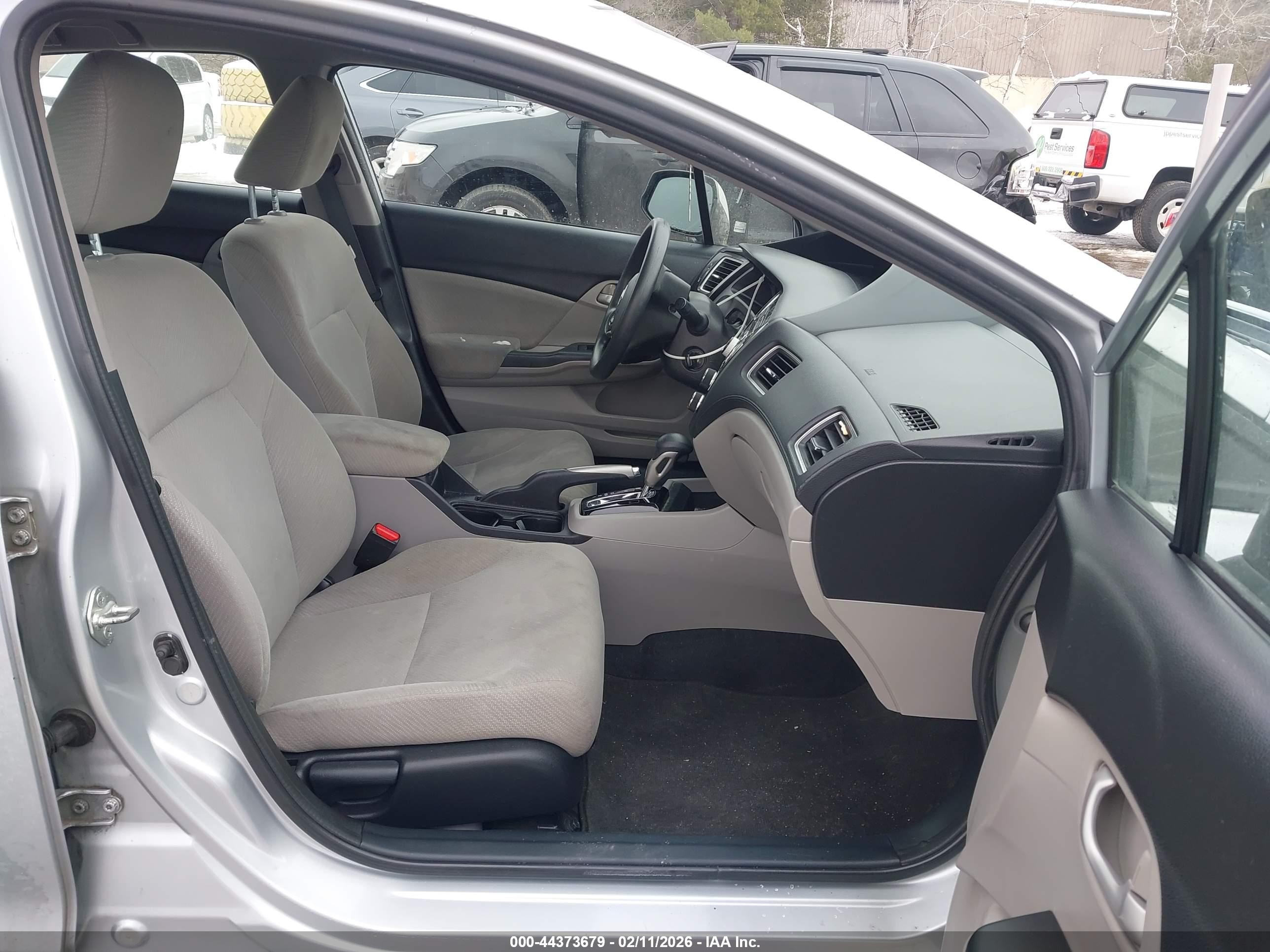 2013 Honda Civic Lx Silver vin: 2HGFB2F5XDH538906