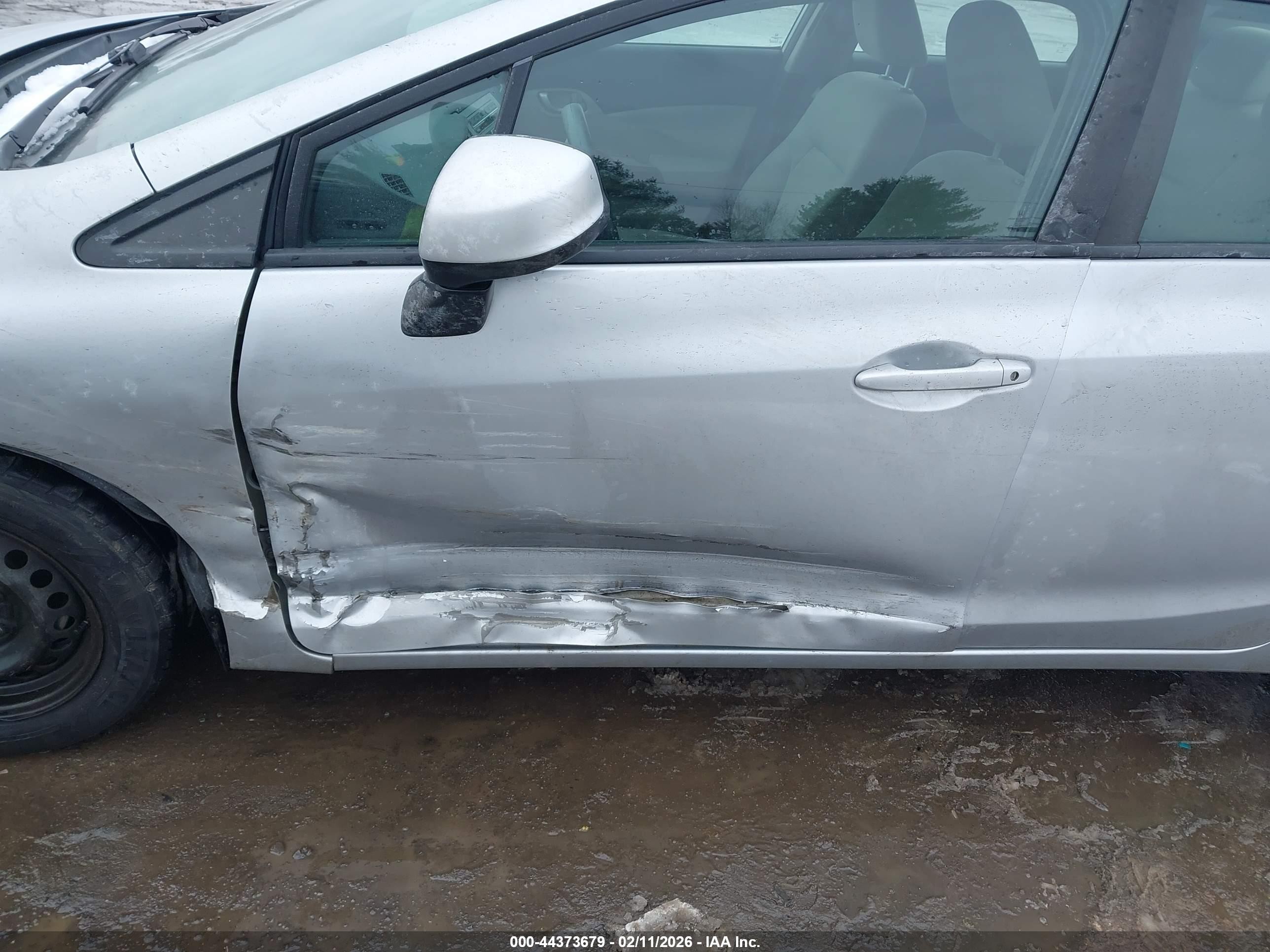 2013 Honda Civic Lx Silver vin: 2HGFB2F5XDH538906