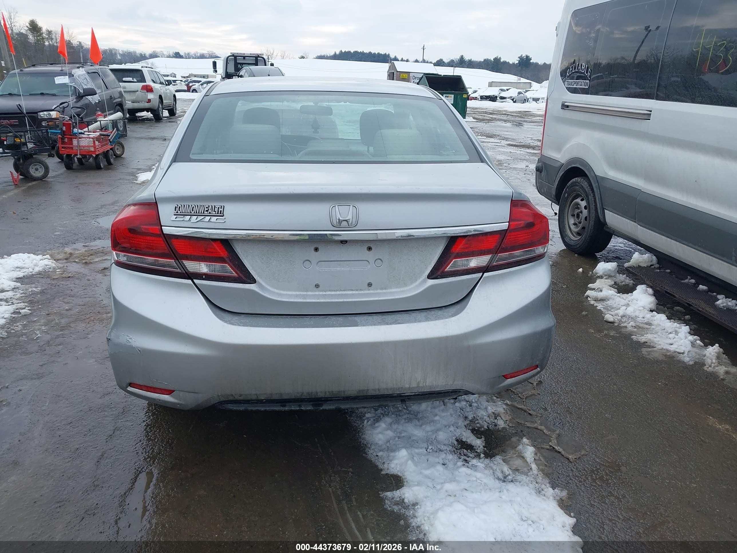 2013 Honda Civic Lx Silver vin: 2HGFB2F5XDH538906