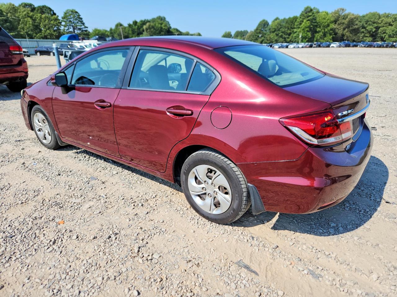 2013 Honda Civic Lx Burgundy vin: 2HGFB2F5XDH543748